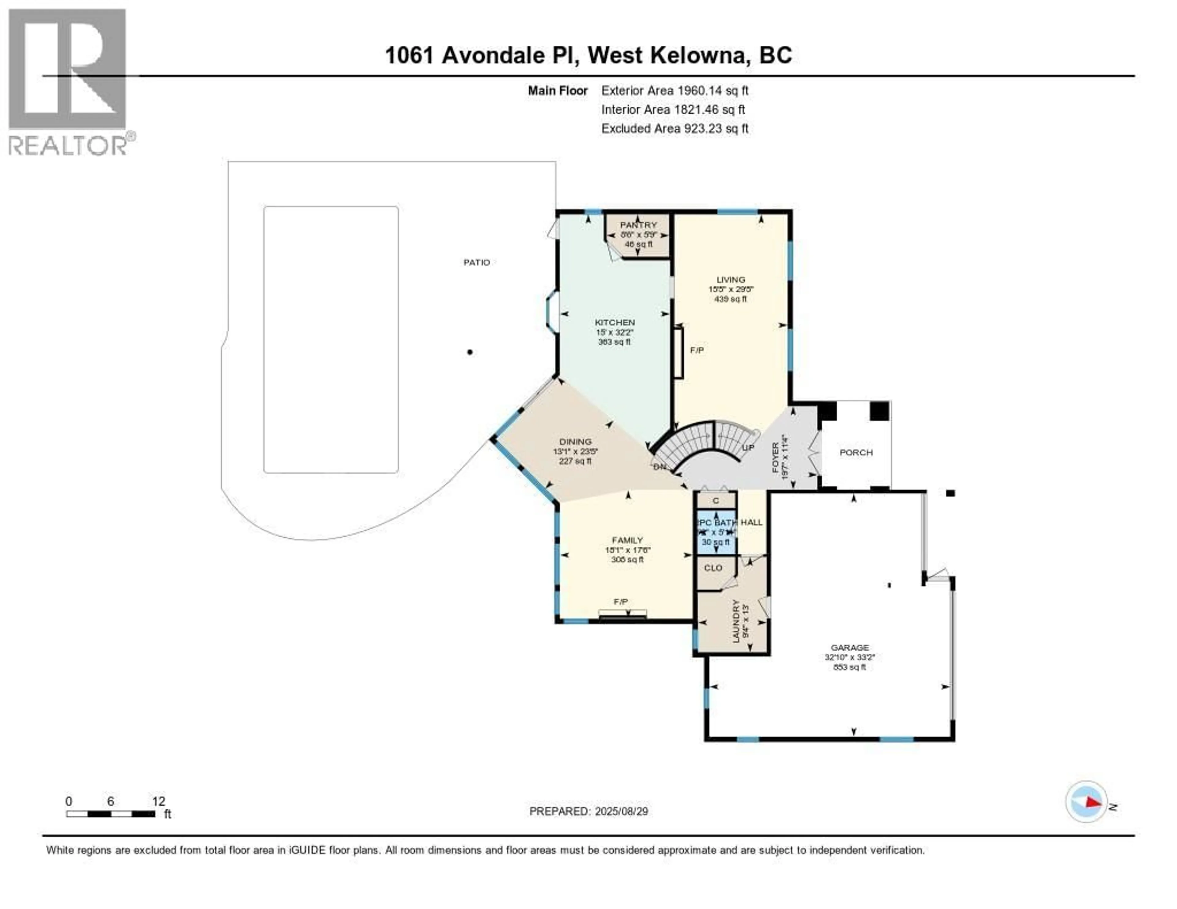 Floor plan for 1061 AVONDALE PLACE, West Kelowna British Columbia V1Z3J9