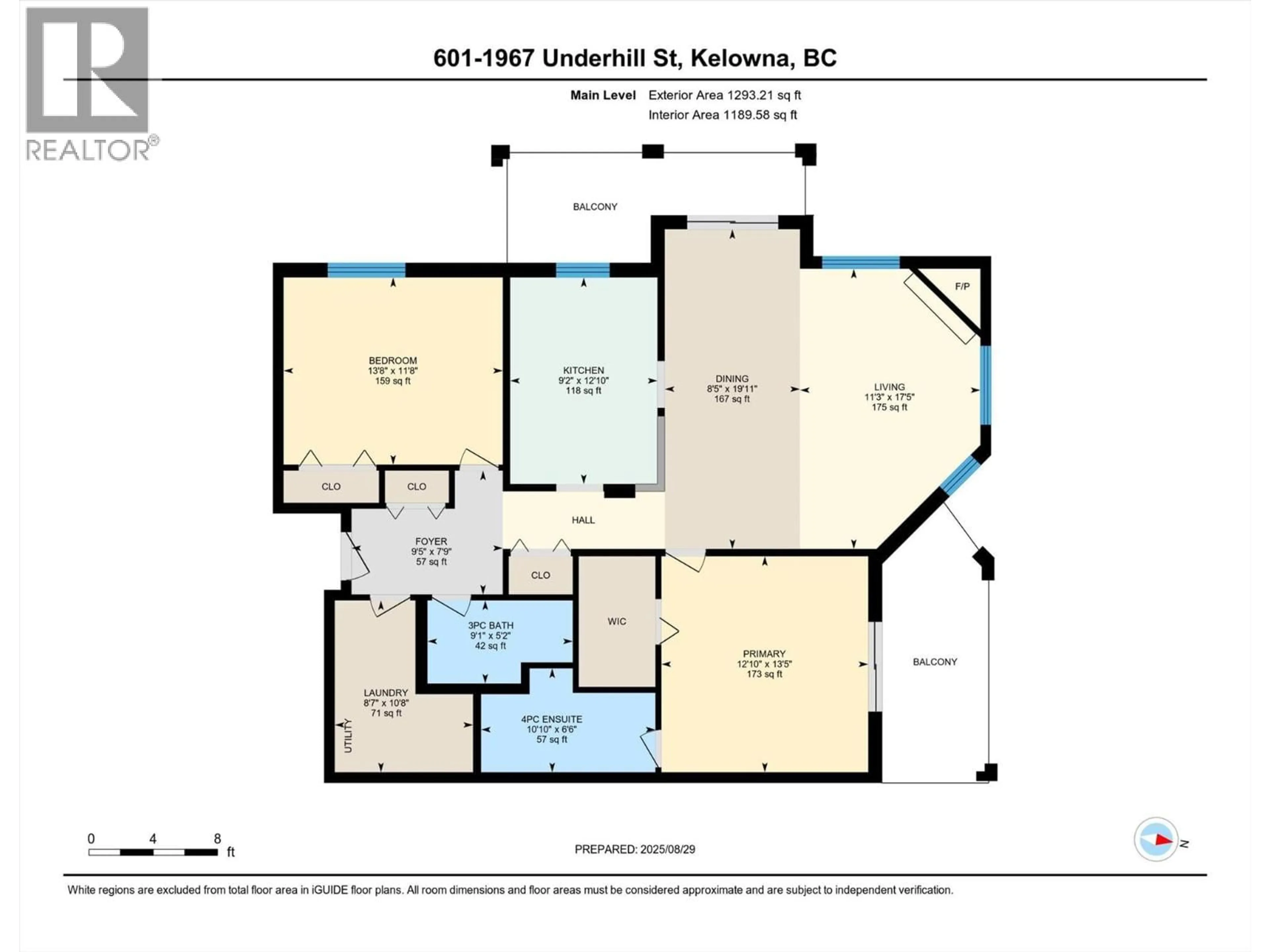 Floor plan for 601 - 1967 UNDERHILL STREET, Kelowna British Columbia V1X8C9