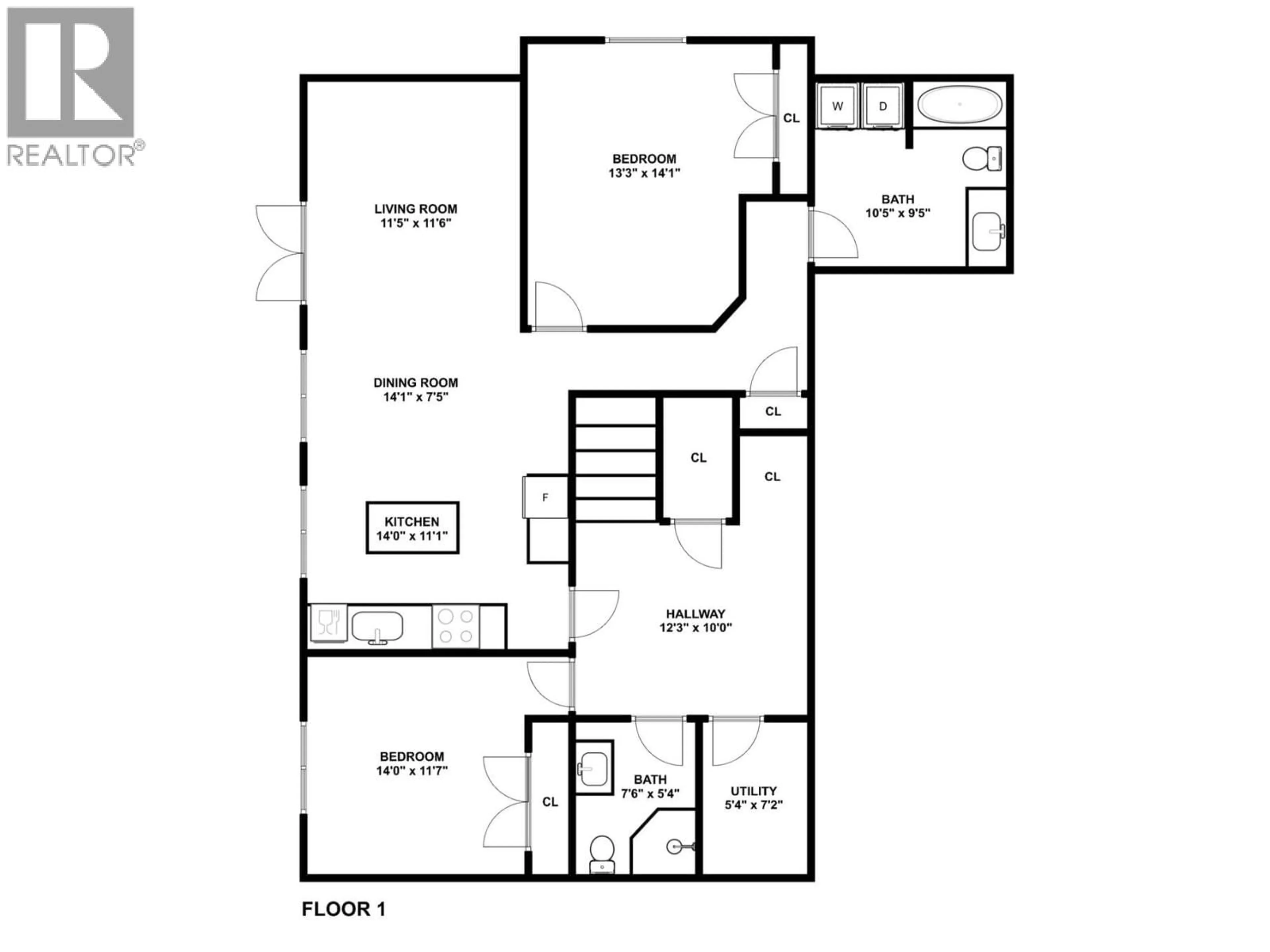 Floor plan for 1365 NISHI COURT, Kelowna British Columbia V1P1S2