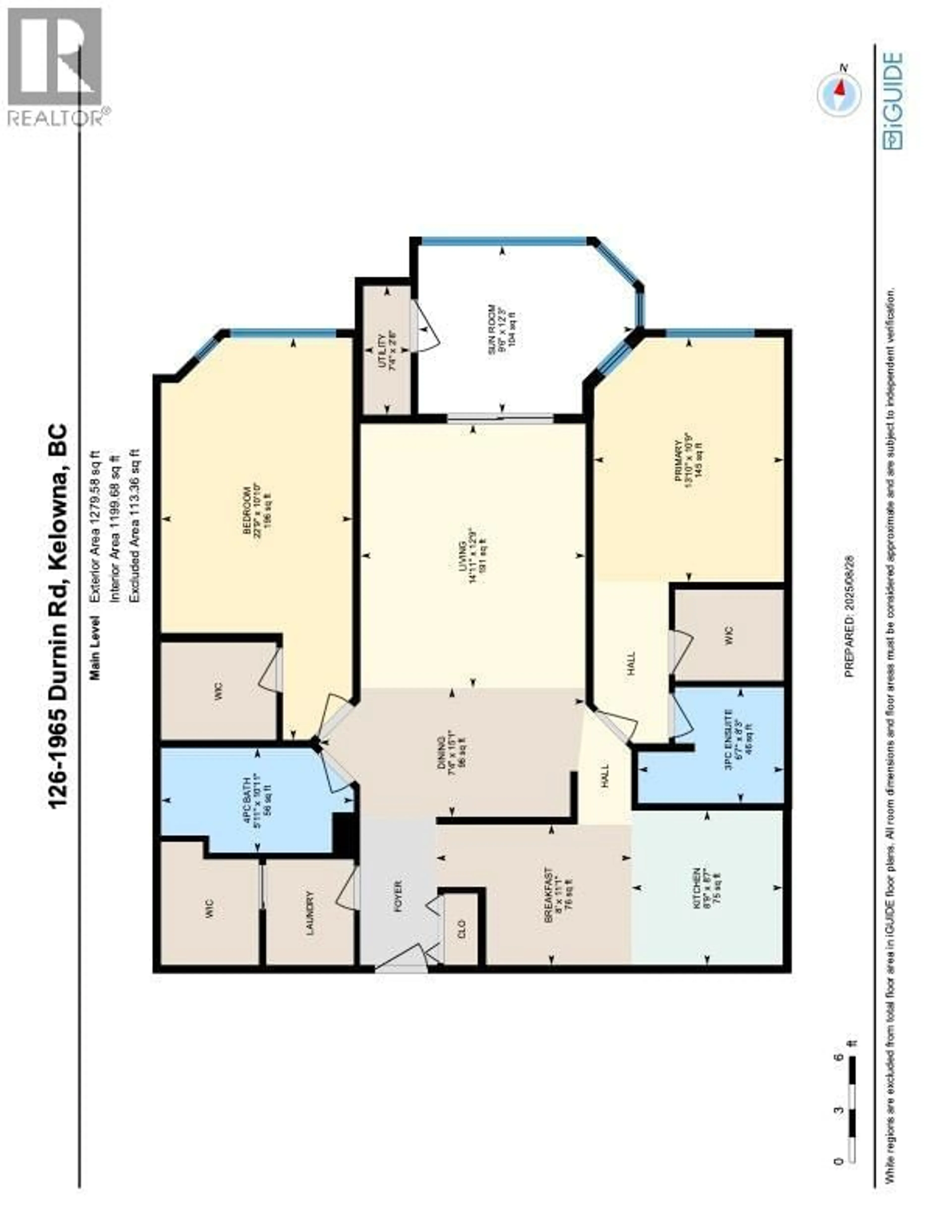 Floor plan for 126 - 1965 DURNIN ROAD, Kelowna British Columbia V1X7K6