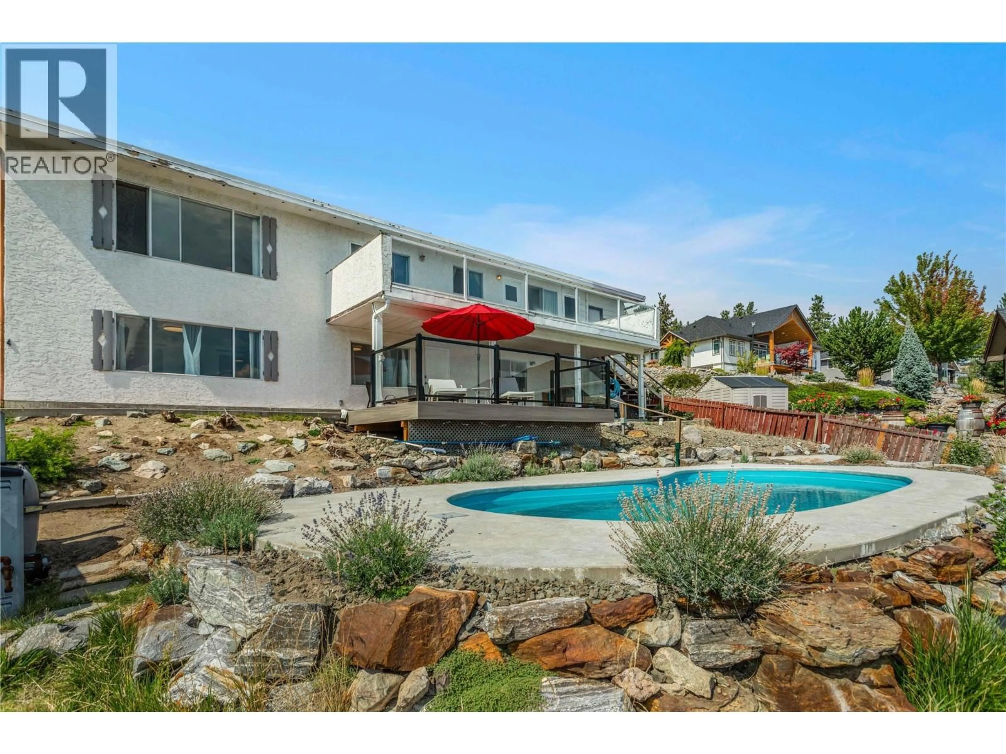 A pic from outside/outdoor area/front of a property/back of a property/a pic from drone, water/lake/river/ocean view for 6501 SHERBURN ROAD, Peachland British Columbia V0H1X7