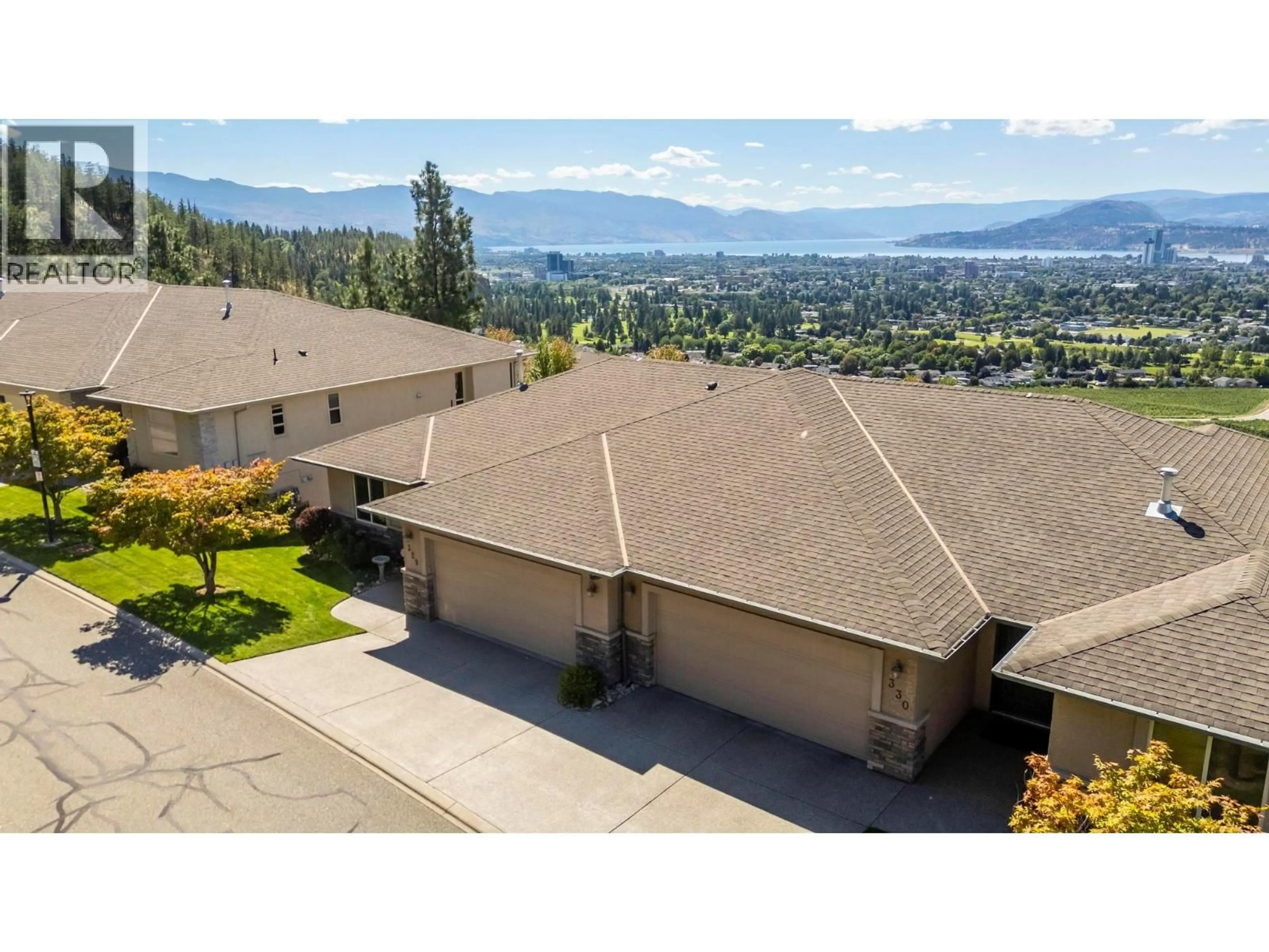 A pic from outside/outdoor area/front of a property/back of a property/a pic from drone, mountain view for 329 - 663 DENALI COURT, Kelowna British Columbia V1V2R4