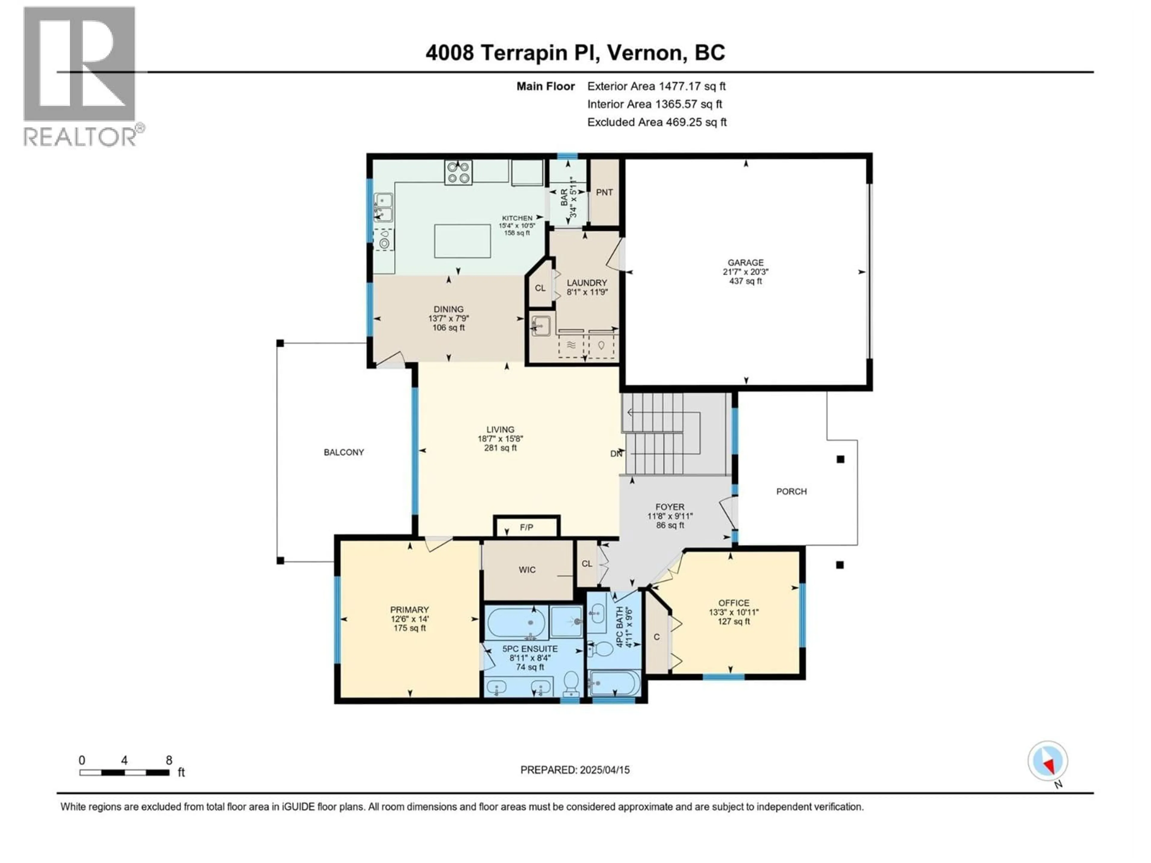 Floor plan for 4008 TERRAPIN PLACE, Vernon British Columbia V1T9W4