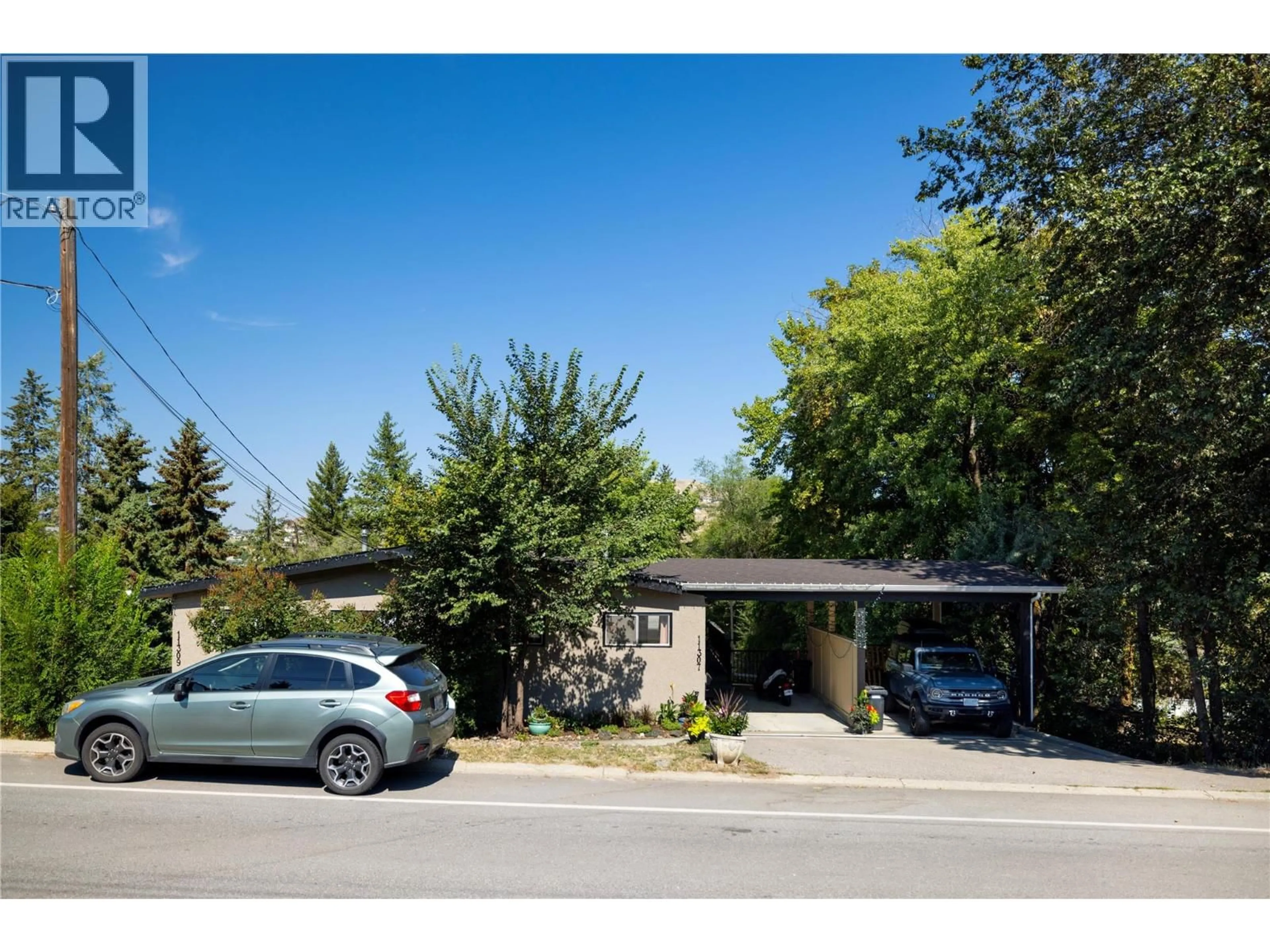 A pic from outside/outdoor area/front of a property/back of a property/a pic from drone, street for 11307 COLDSTREAM CREEK ROAD, Coldstream British Columbia V1B1E1
