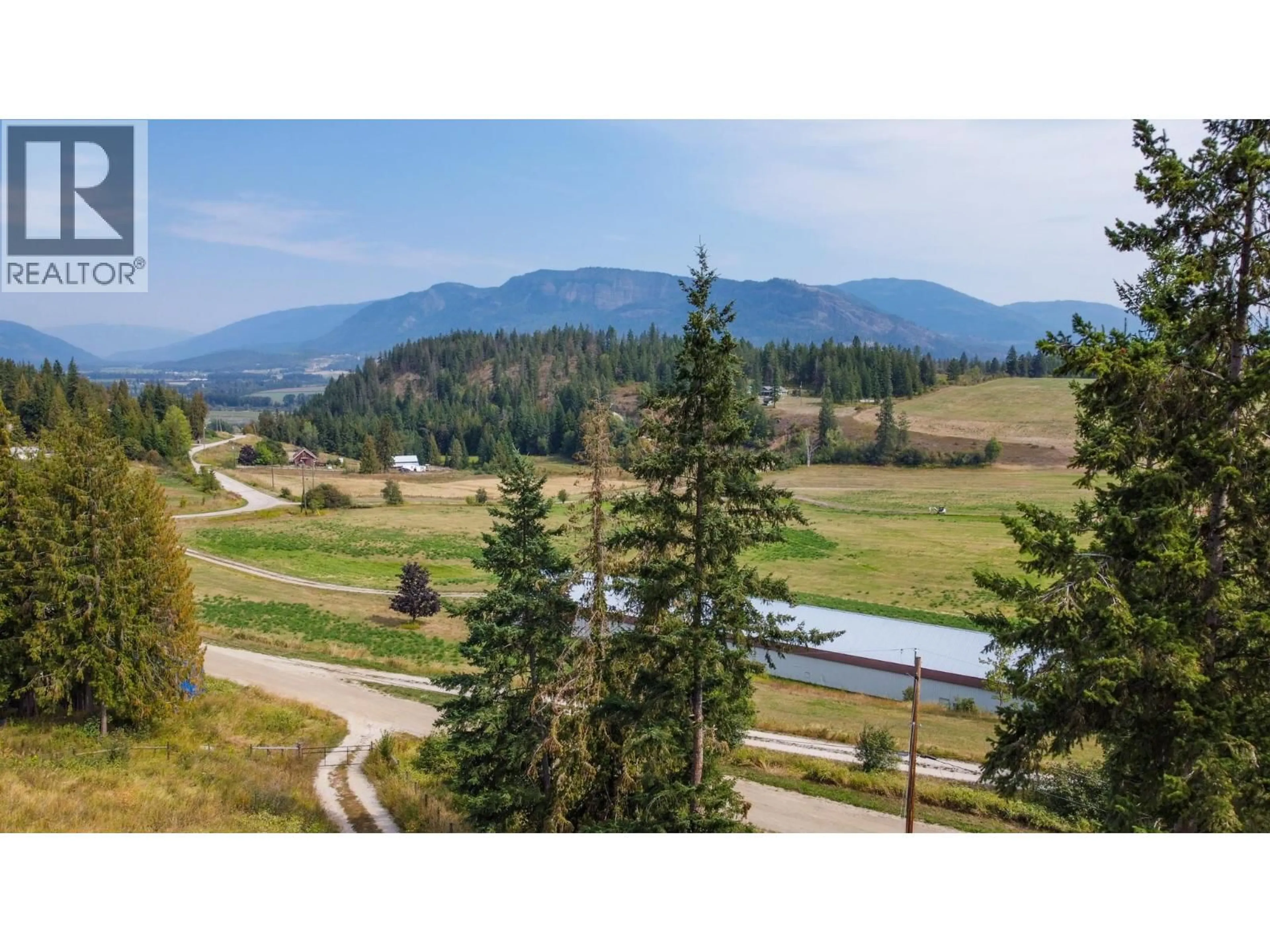 A pic from outside/outdoor area/front of a property/back of a property/a pic from drone, mountain view for 20 VALECAIRN ROAD, Enderby British Columbia V0E1V3