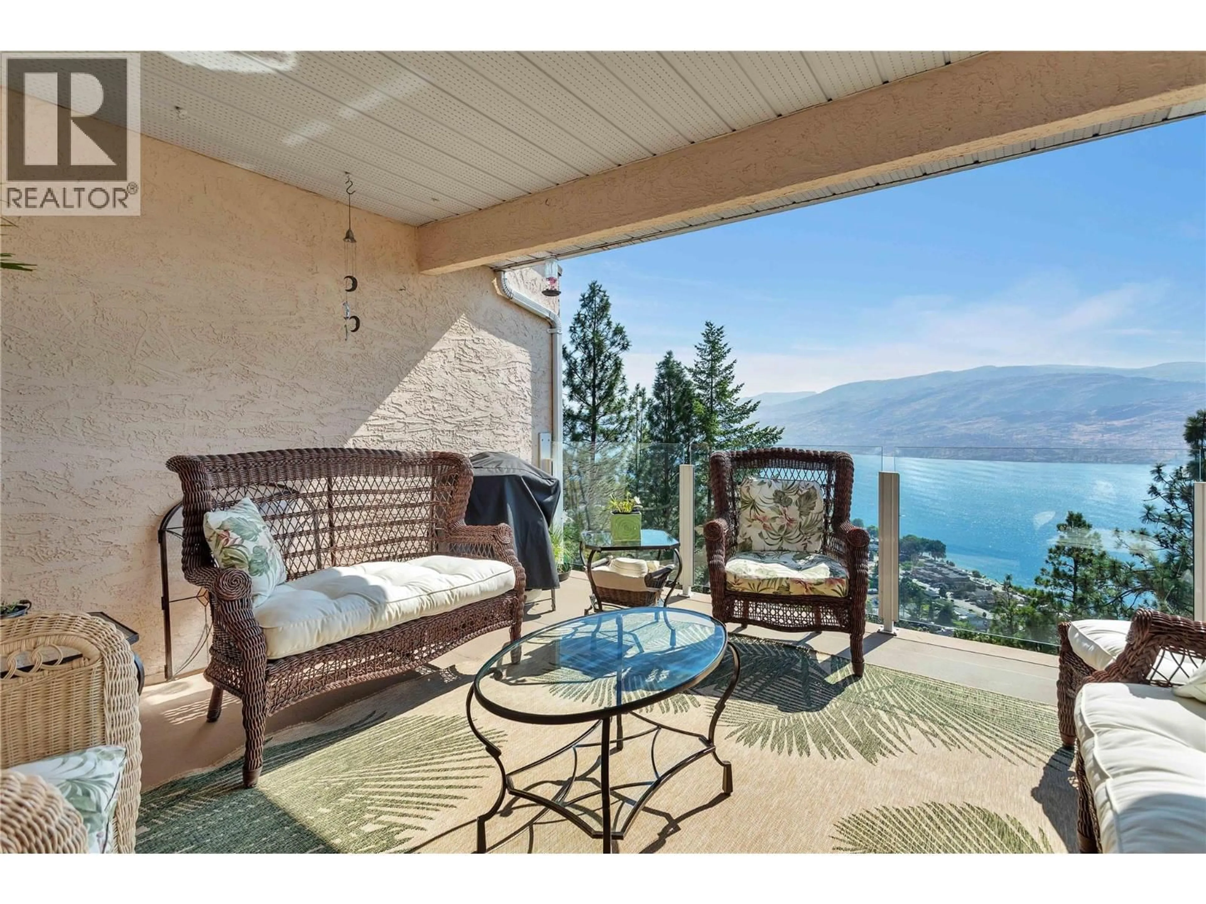 Patio, water/lake/river/ocean view for 203 - 4450 PONDEROSA DRIVE, Peachland British Columbia V0H1X5