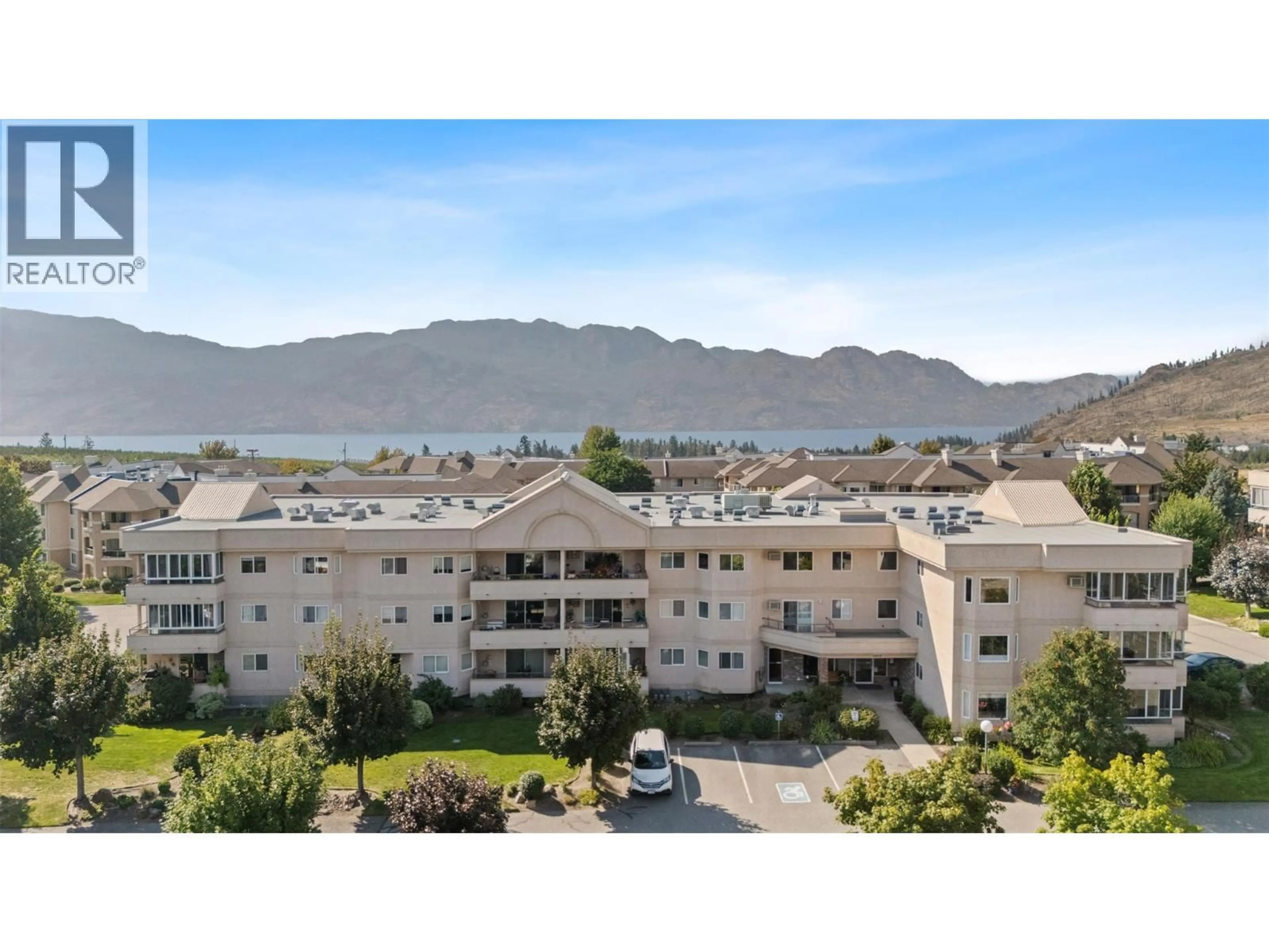 A pic from outside/outdoor area/front of a property/back of a property/a pic from drone, mountain view for 301 - 3854 BROWN ROAD, West Kelowna British Columbia V4T2J5