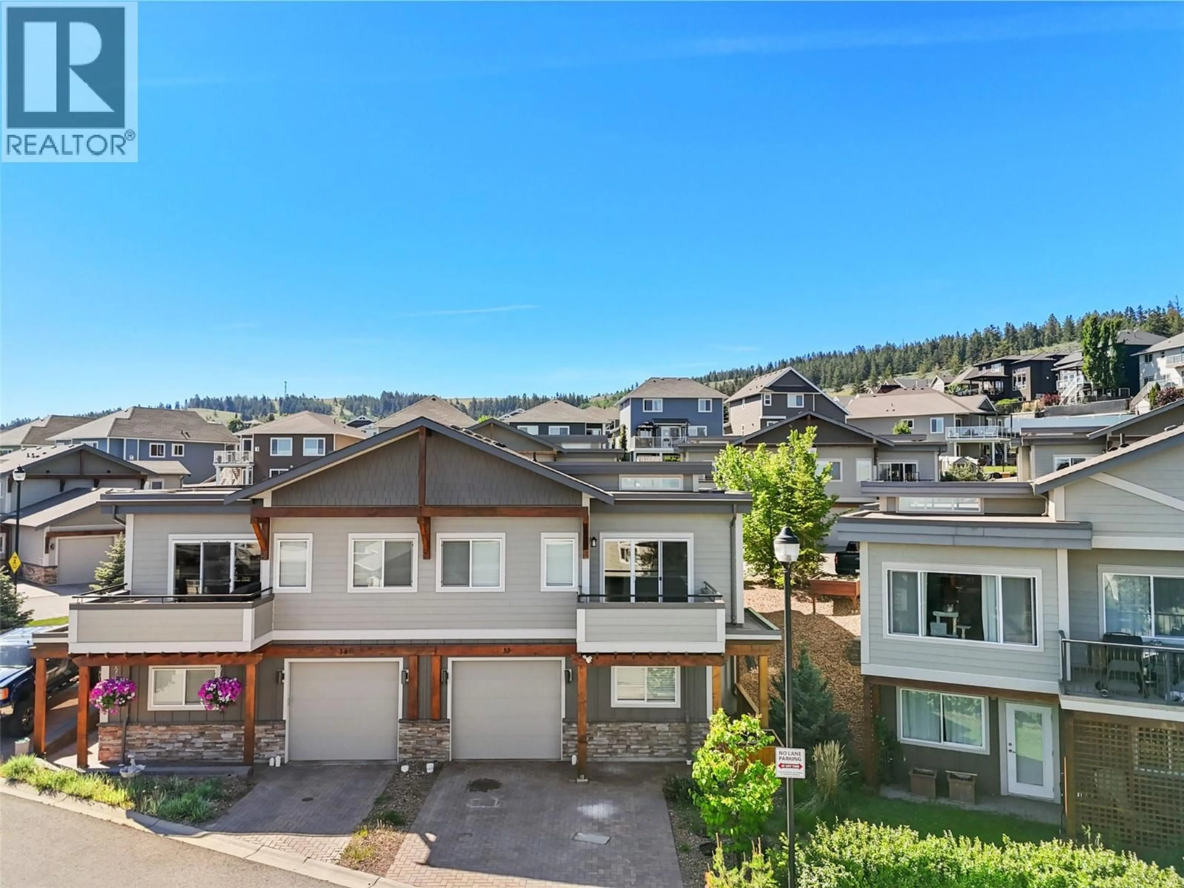 A pic from outside/outdoor area/front of a property/back of a property/a pic from drone, mountain view for 33 - 2200 LINFIELD DRIVE, Kamloops British Columbia V1S0C5