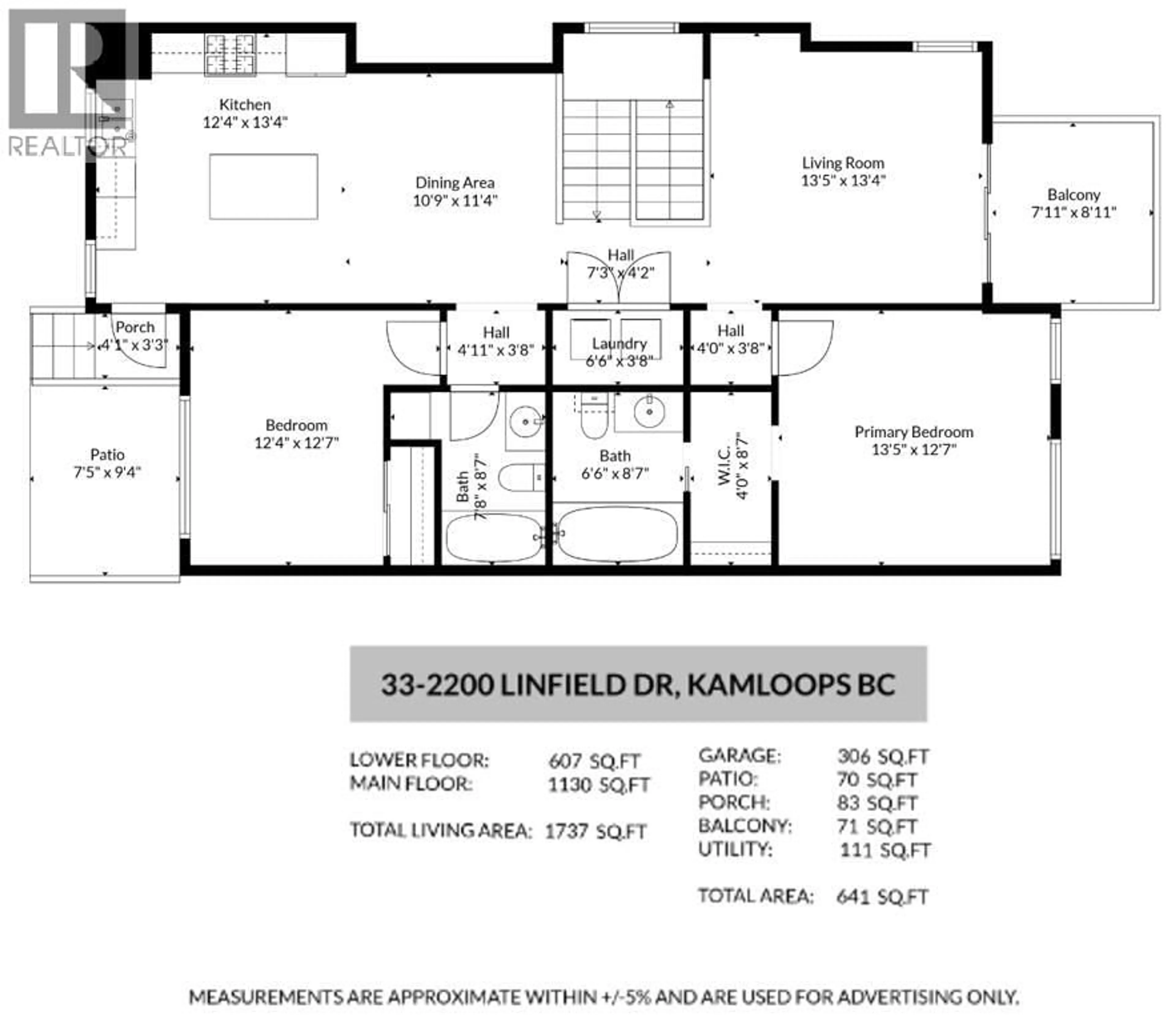 Floor plan for 33 - 2200 LINFIELD DRIVE, Kamloops British Columbia V1S0C5
