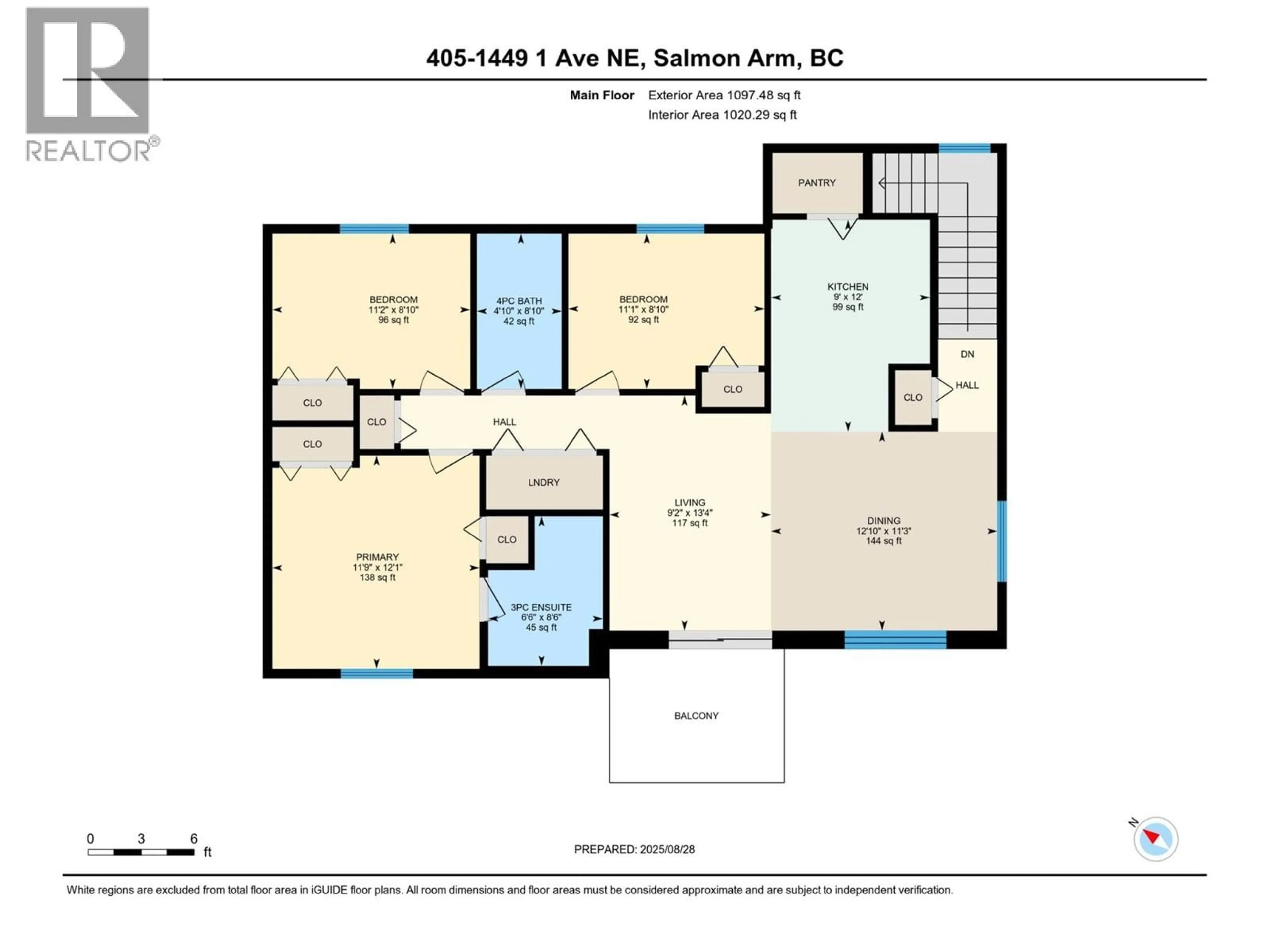 Floor plan for 405 - 1449 1 AVENUE NORTHEAST, Salmon Arm British Columbia V1E0C4