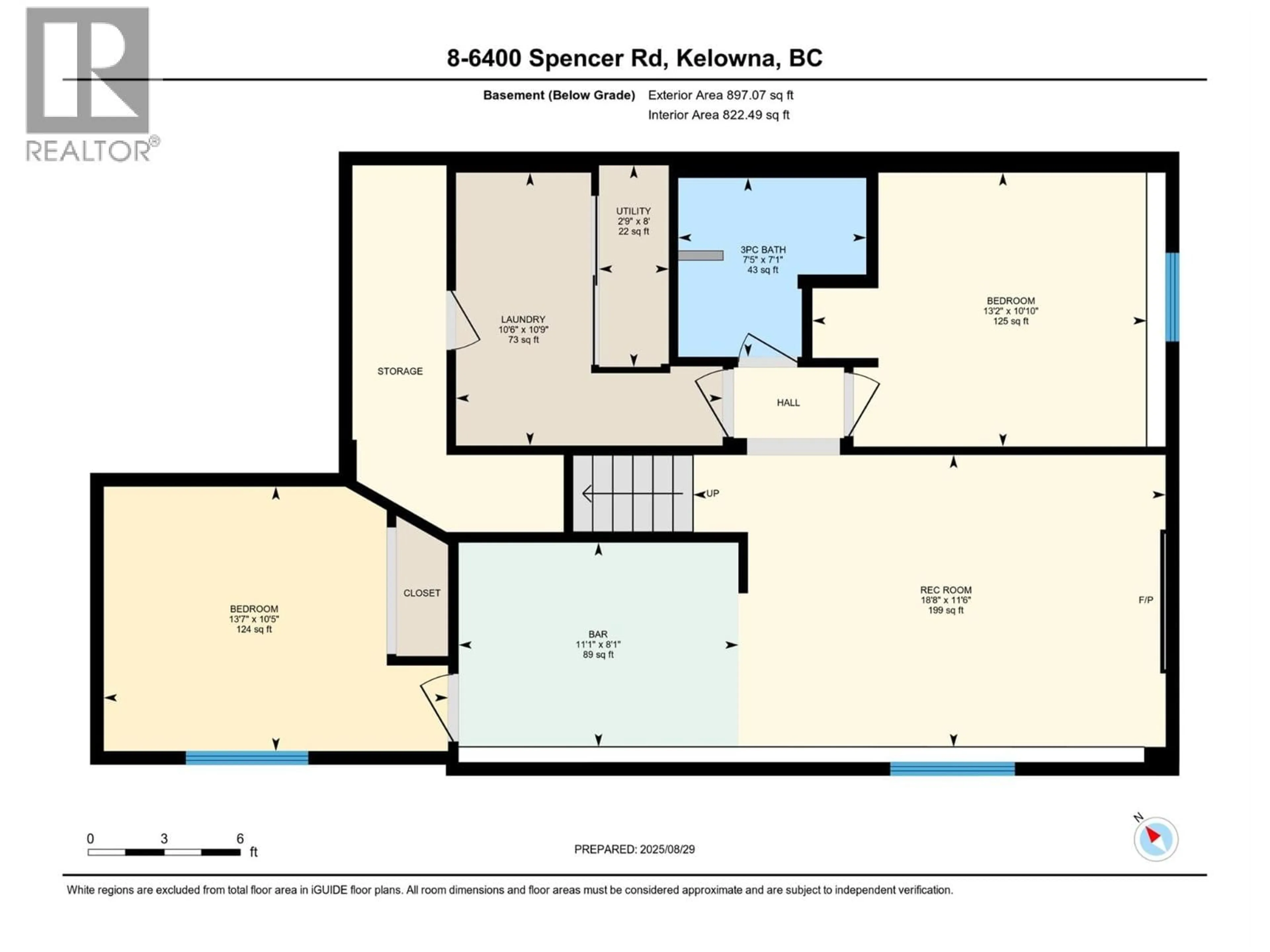Floor plan for 8 - 6400 SPENCER ROAD, Kelowna British Columbia V1X7T6
