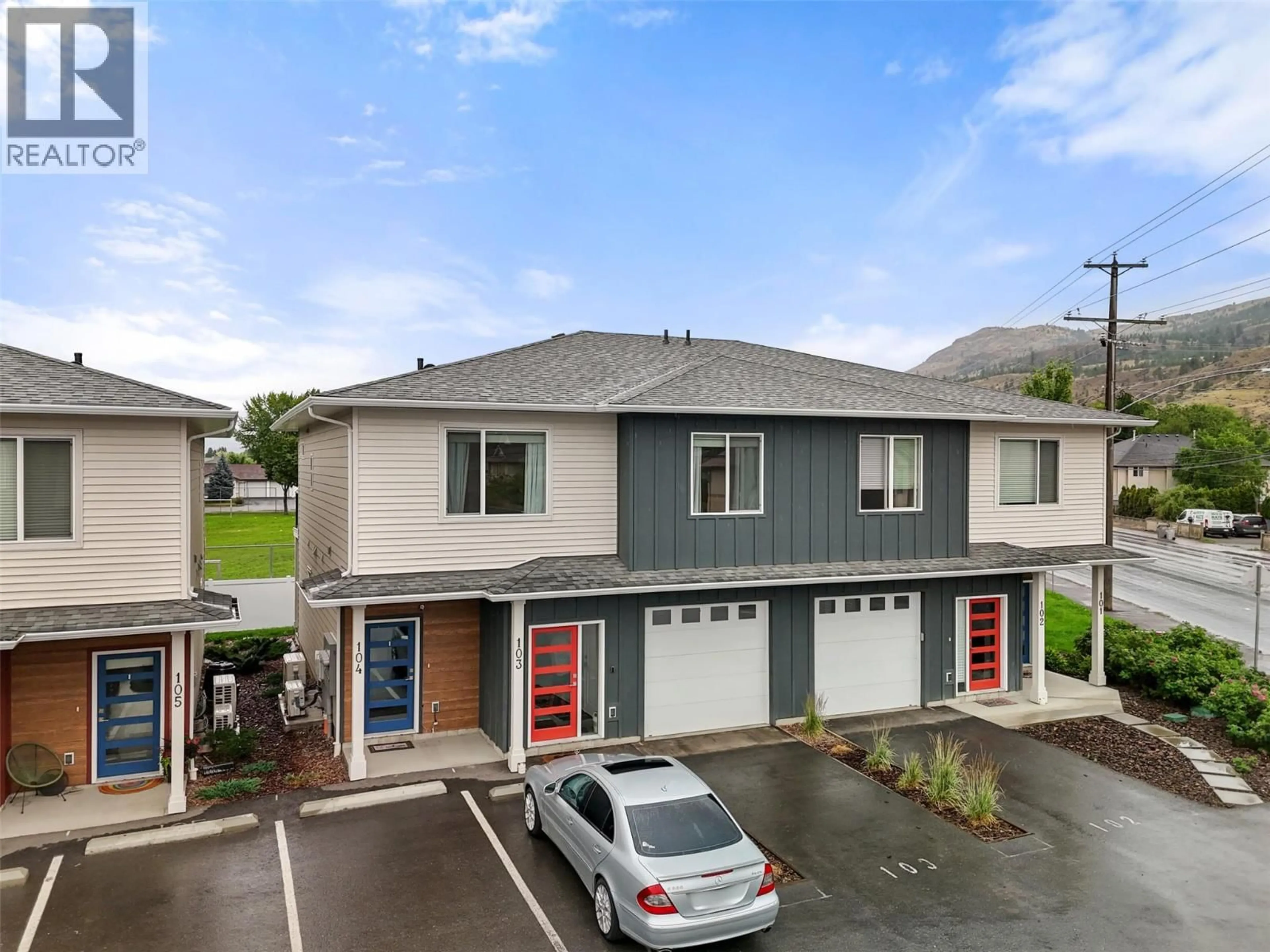 A pic from outside/outdoor area/front of a property/back of a property/a pic from drone, mountain view for 103 - 2925 WESTSYDE ROAD, Kamloops British Columbia V2B0J8