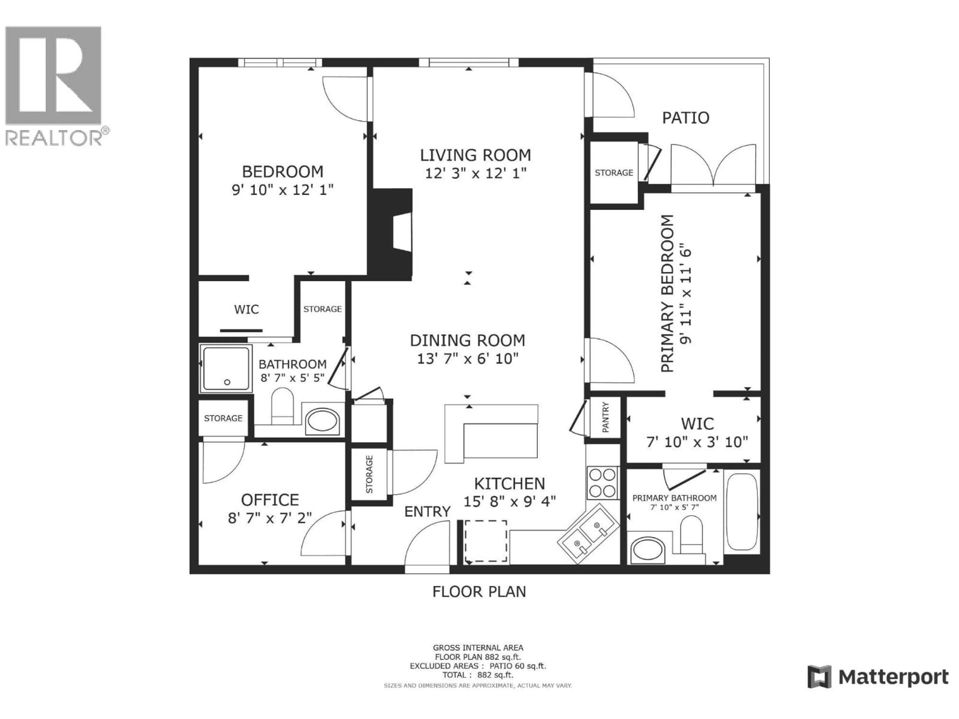 Floor plan for 1109 - 7495 COLUMBIA AVENUE, Radium Hot Springs British Columbia V0A1M0