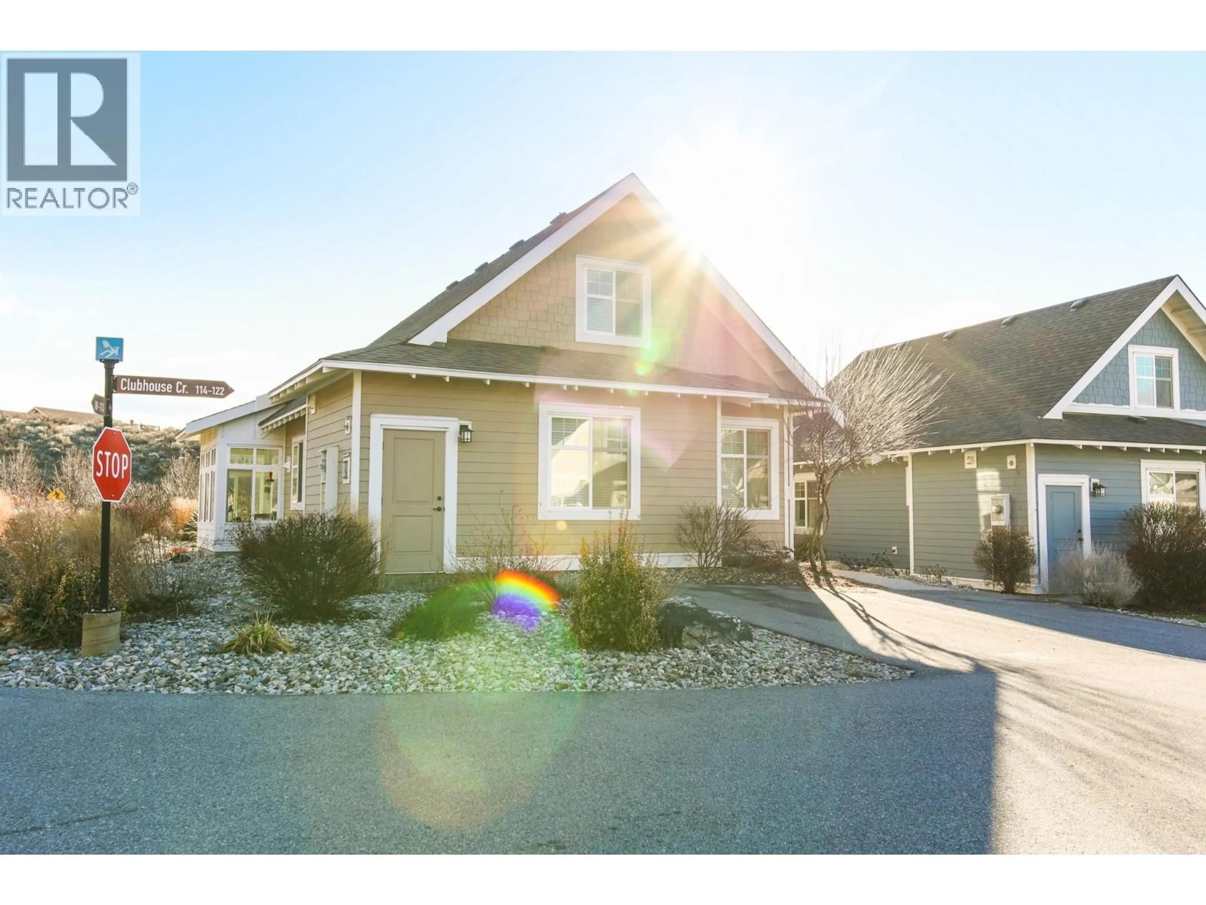 Home with vinyl exterior material, street for 115 - 2450 RADIO TOWER ROAD, Oliver British Columbia V0H1T1