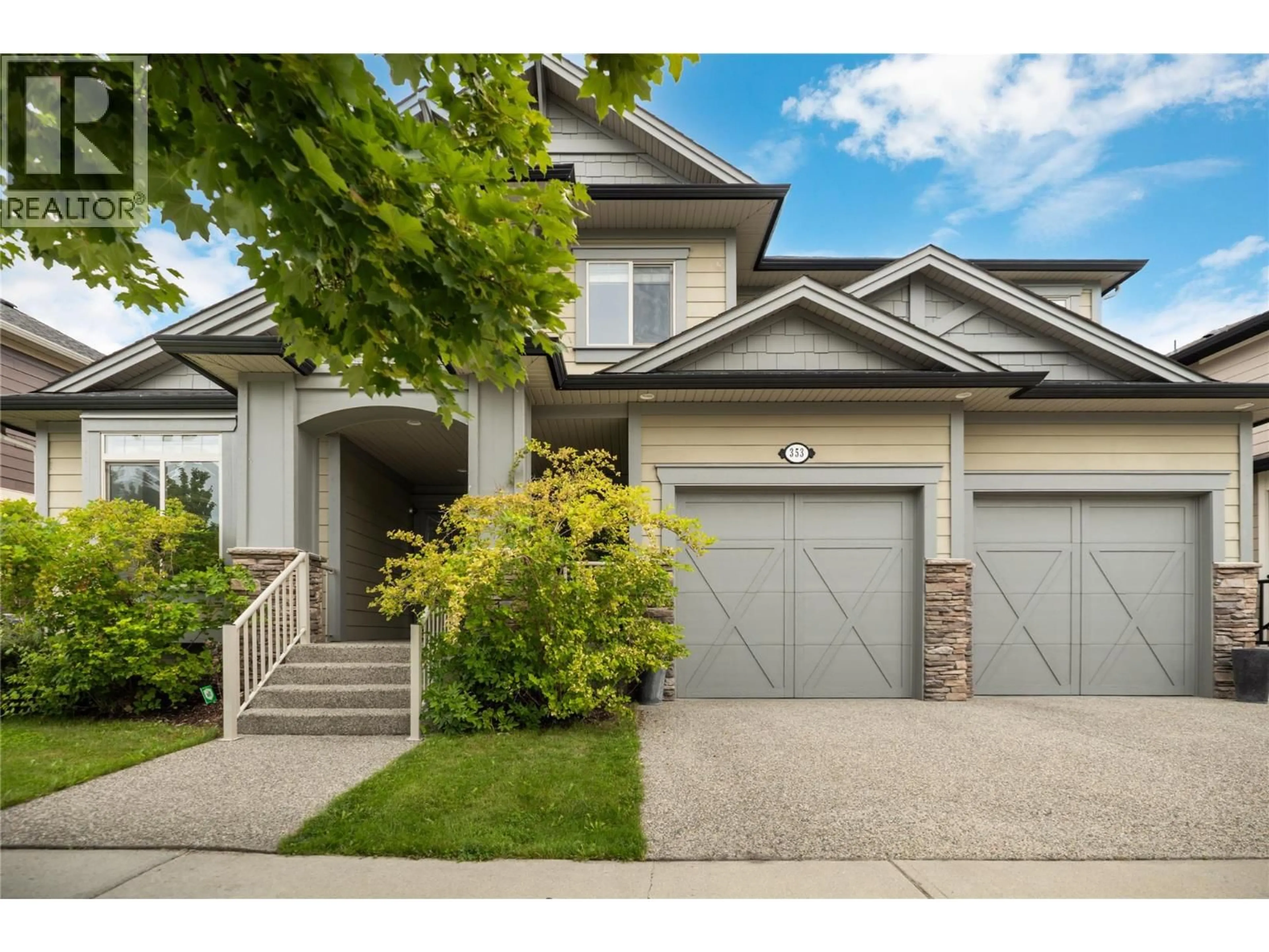Home with vinyl exterior material, street for 353 QUILCHENA DRIVE, Kelowna British Columbia V1W4V3