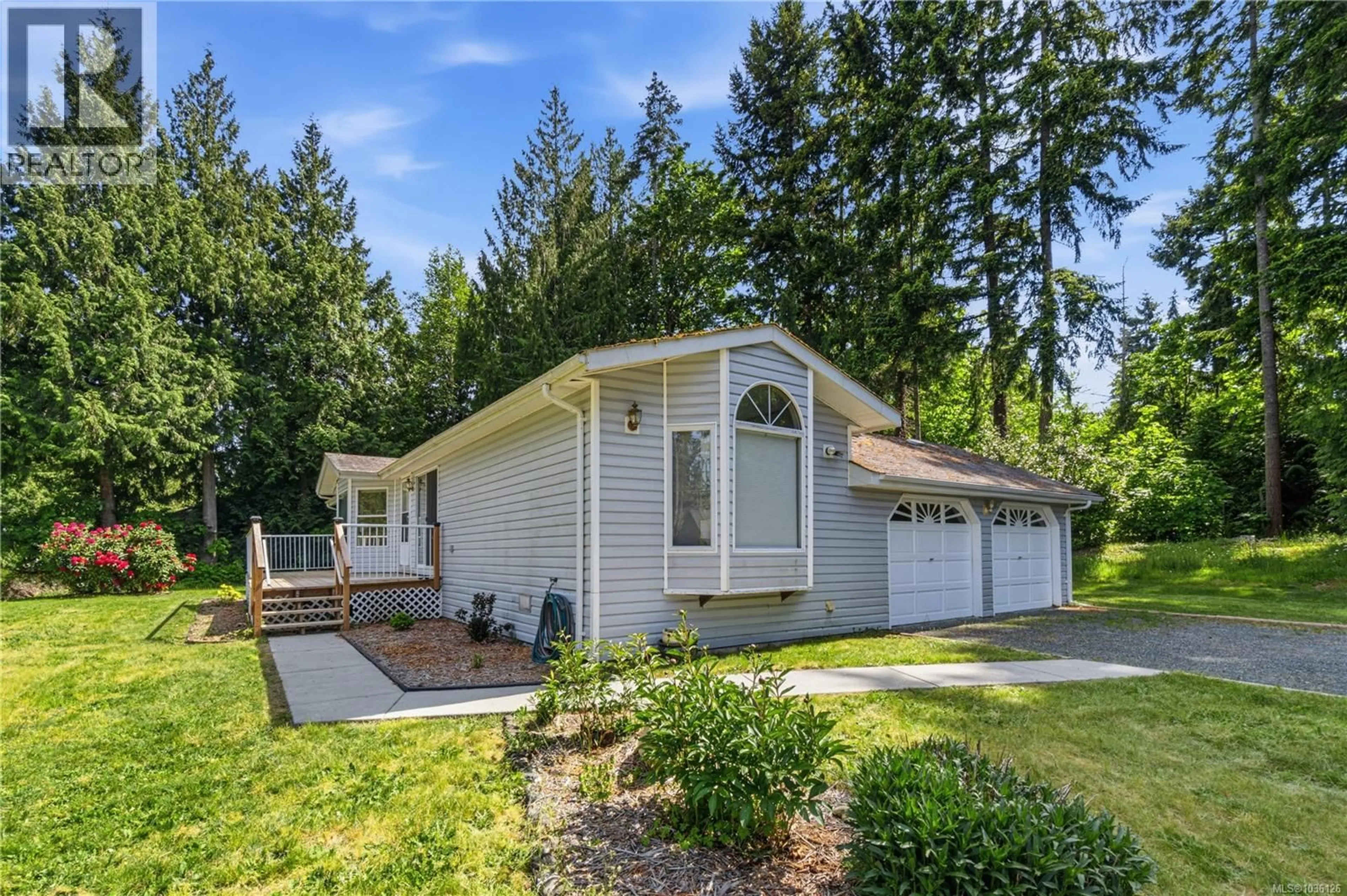 Home with vinyl exterior material, street for 4600 THOMPSON CLARKE DRIVE EAST, Bowser British Columbia V0R1G0