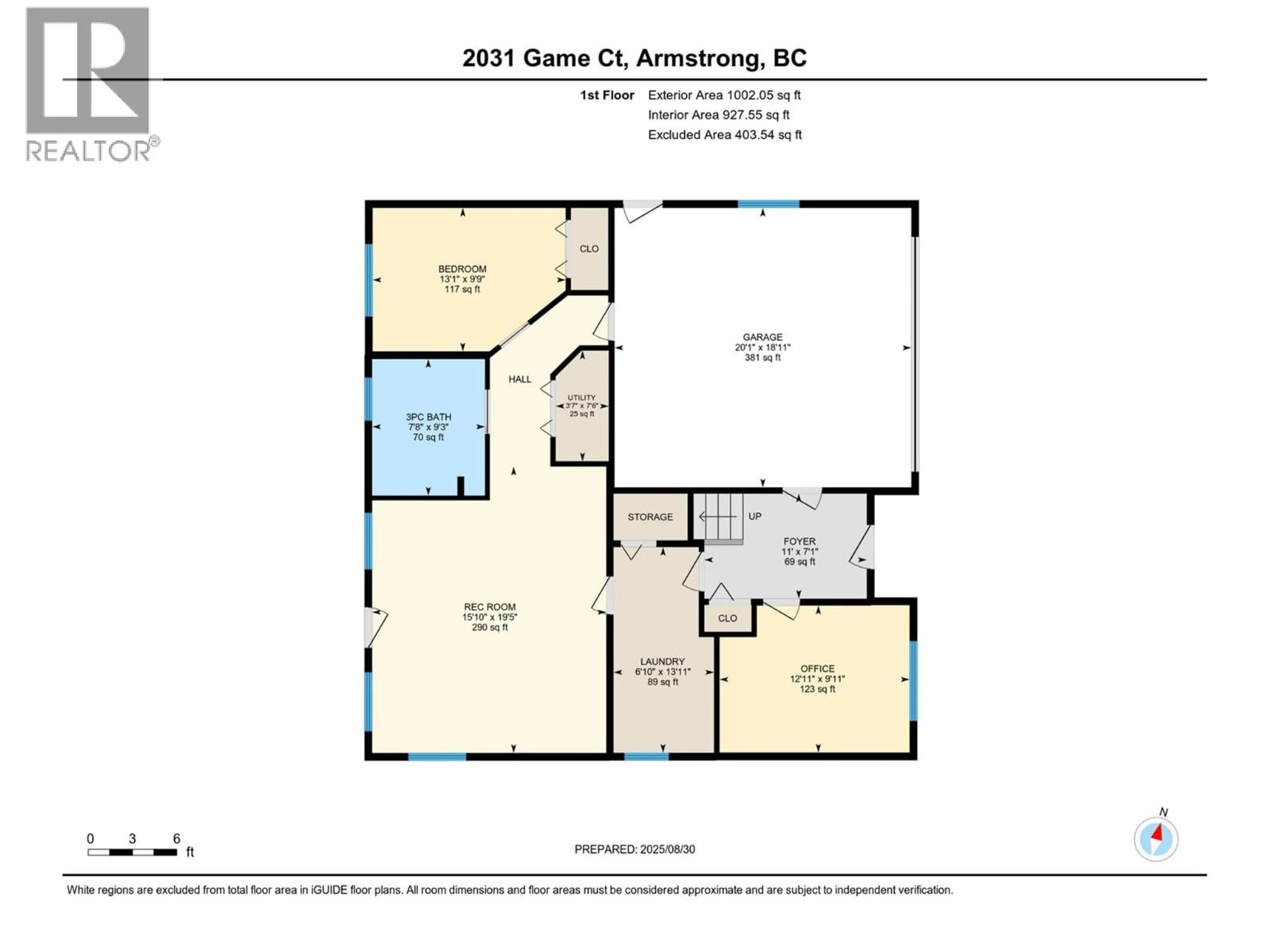Floor plan for 2031 GAME COURT, Armstrong British Columbia V0E1B1