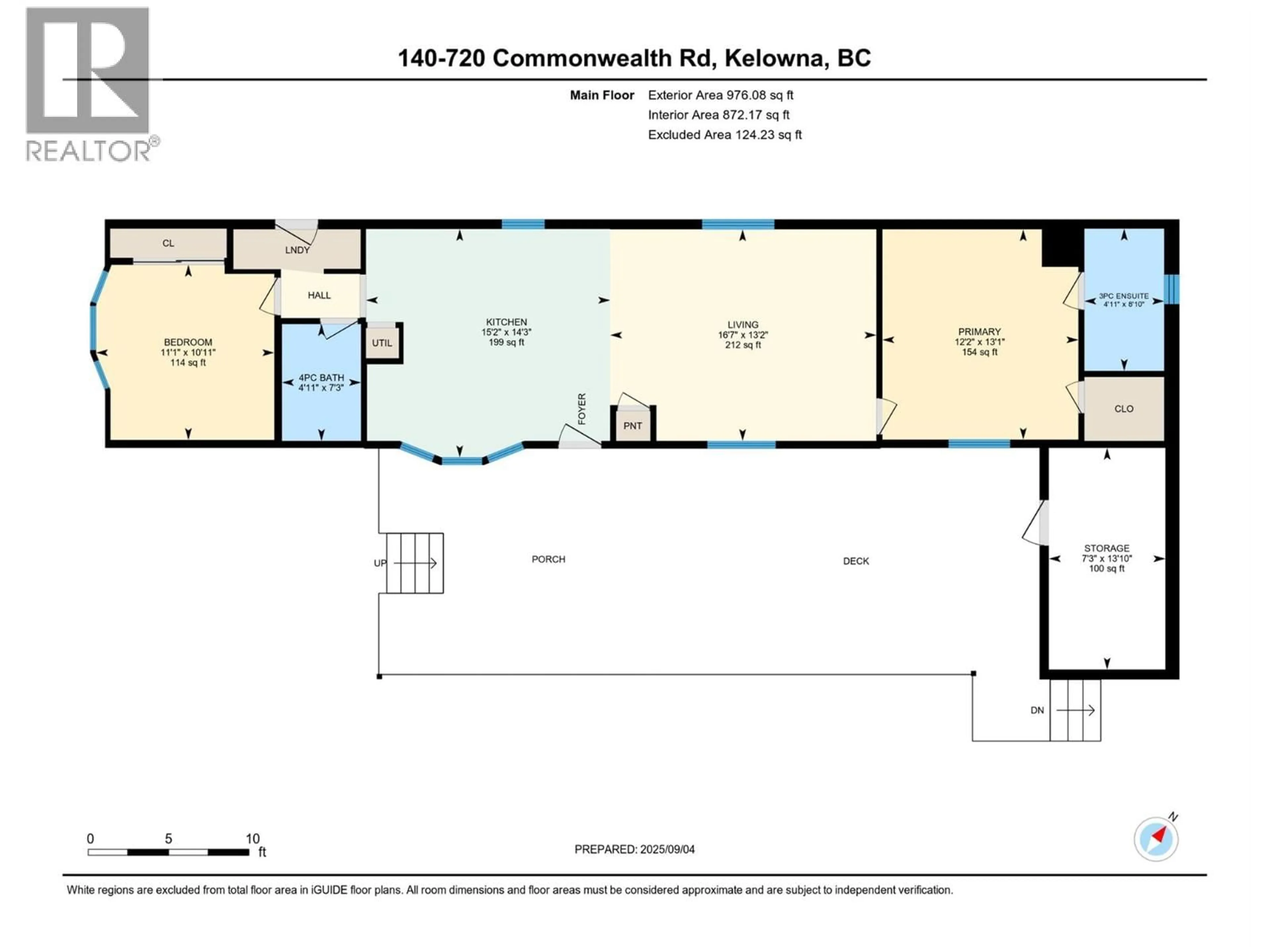 Floor plan for 140 - 720 COMMONWEALTH ROAD, Kelowna British Columbia V4V1R9
