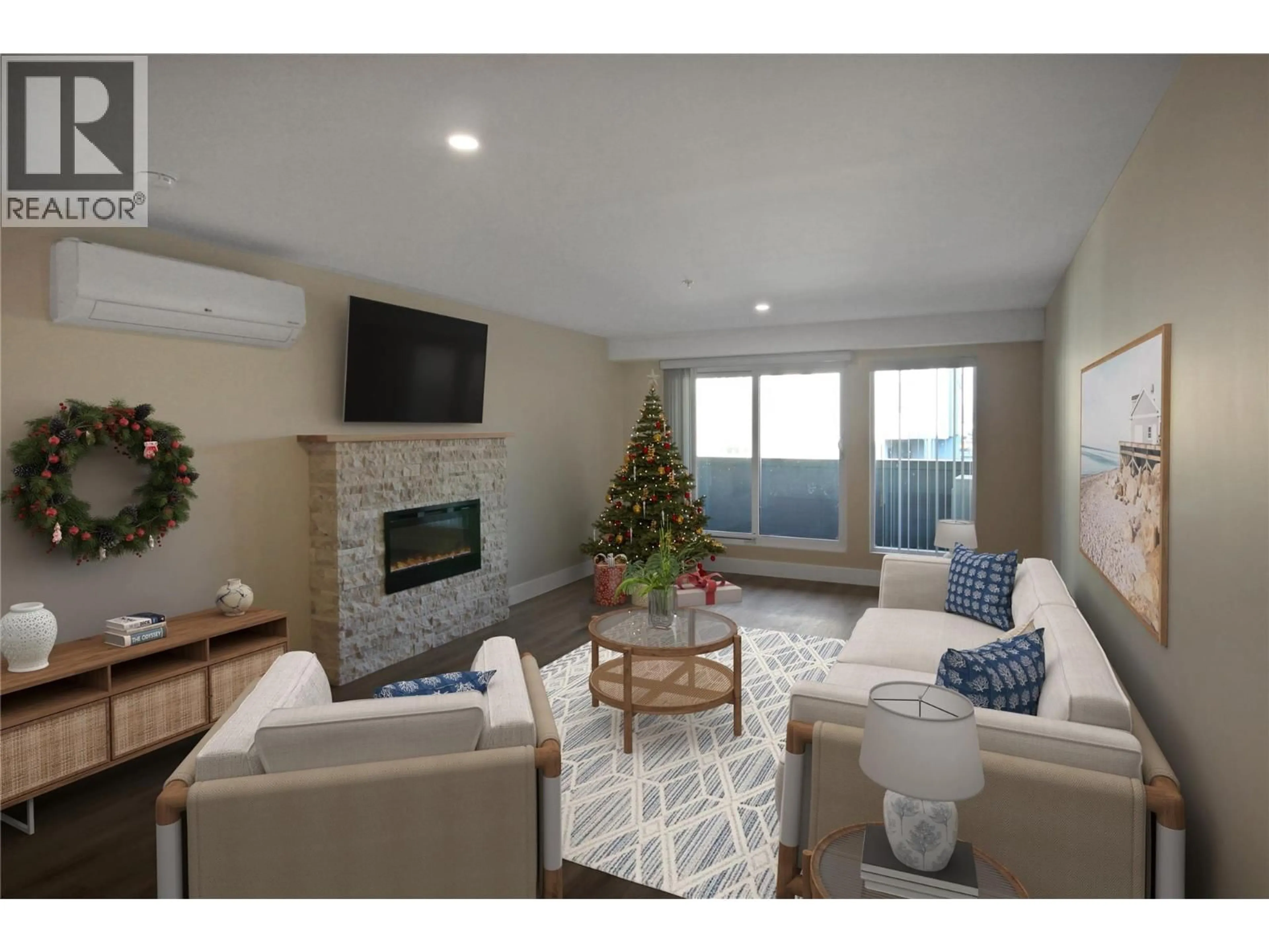 Living room with furniture, unknown for 209 - 217 ELM AVENUE, Penticton British Columbia V2A3W1