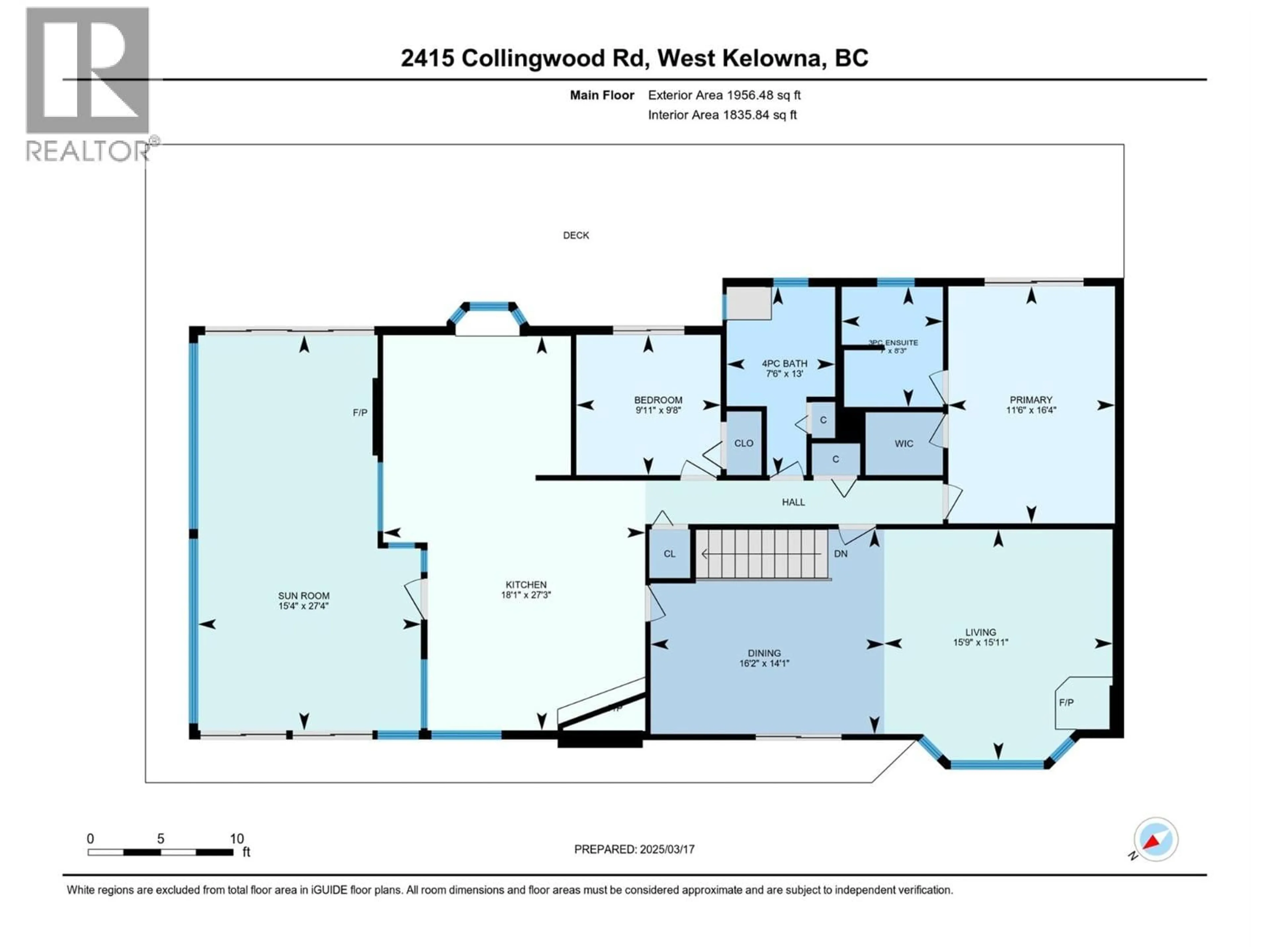 Floor plan for 2415 COLLINGWOOD ROAD, West Kelowna British Columbia V1Z2C3
