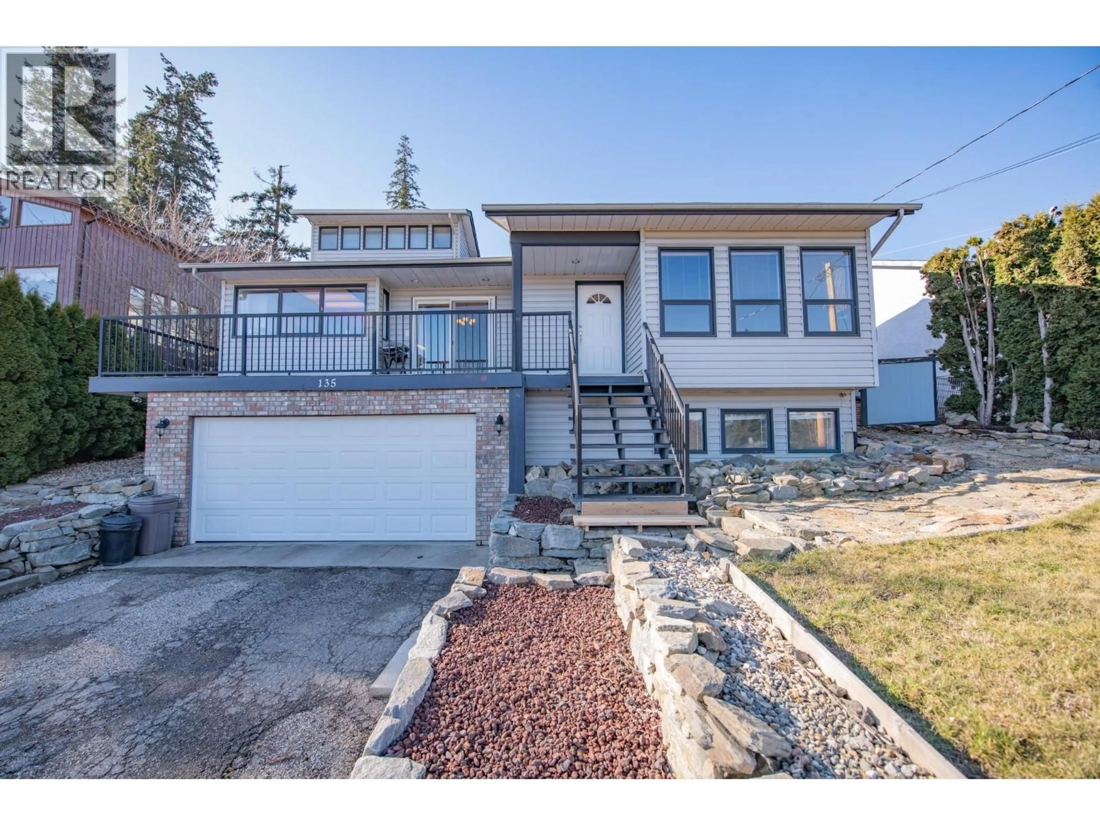 Home with vinyl exterior material, street for 135 BIRCH CRESCENT, Enderby British Columbia V4Y4C1