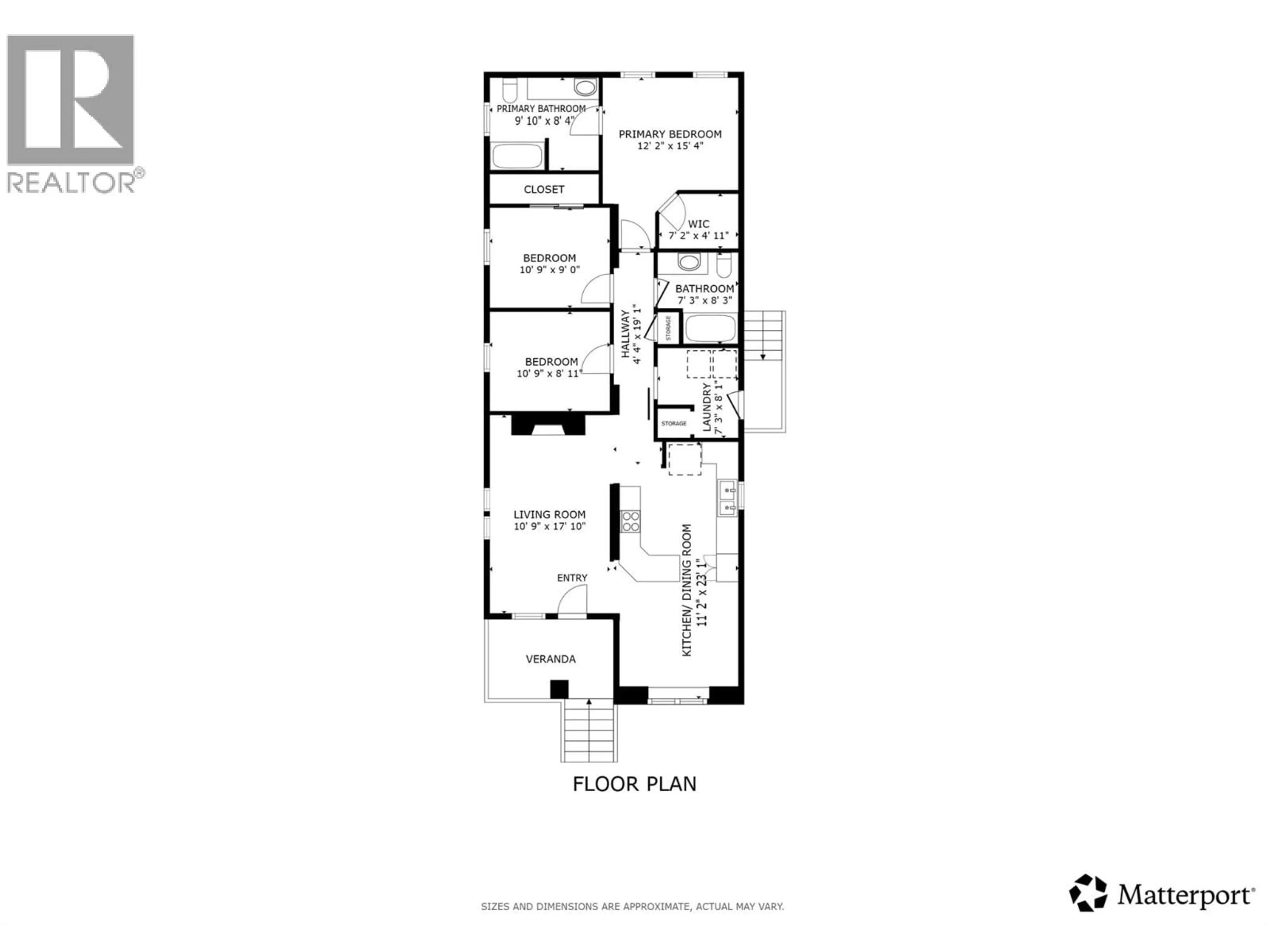 Floor plan for 612 - 2440 OLD OKANAGAN HIGHWAY, Westbank British Columbia V4T1X6