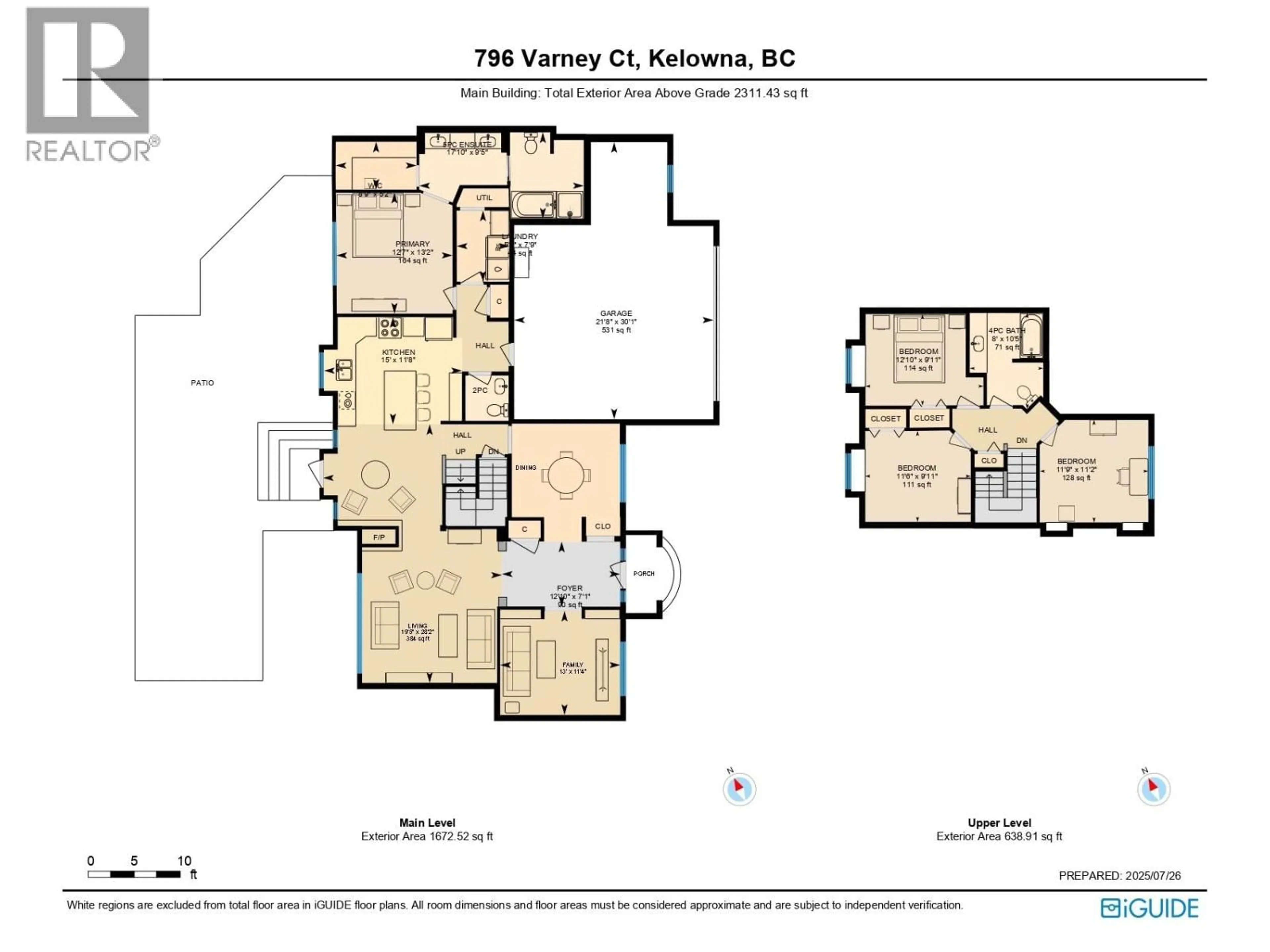 Floor plan for 796 VARNEY COURT, Kelowna British Columbia V1W3Z2