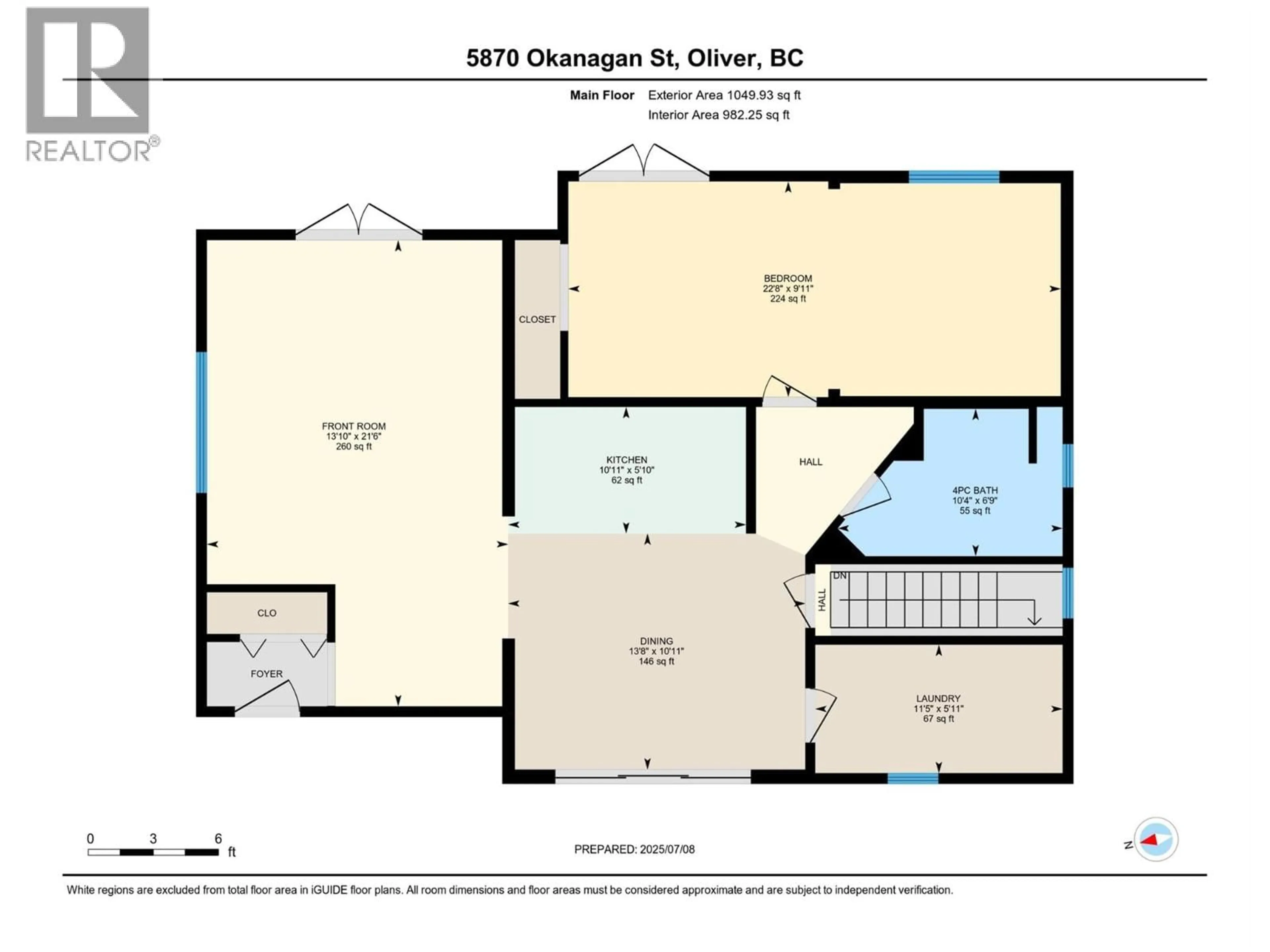 Floor plan for 5870 OKANAGAN STREET, Oliver British Columbia V0H1T0