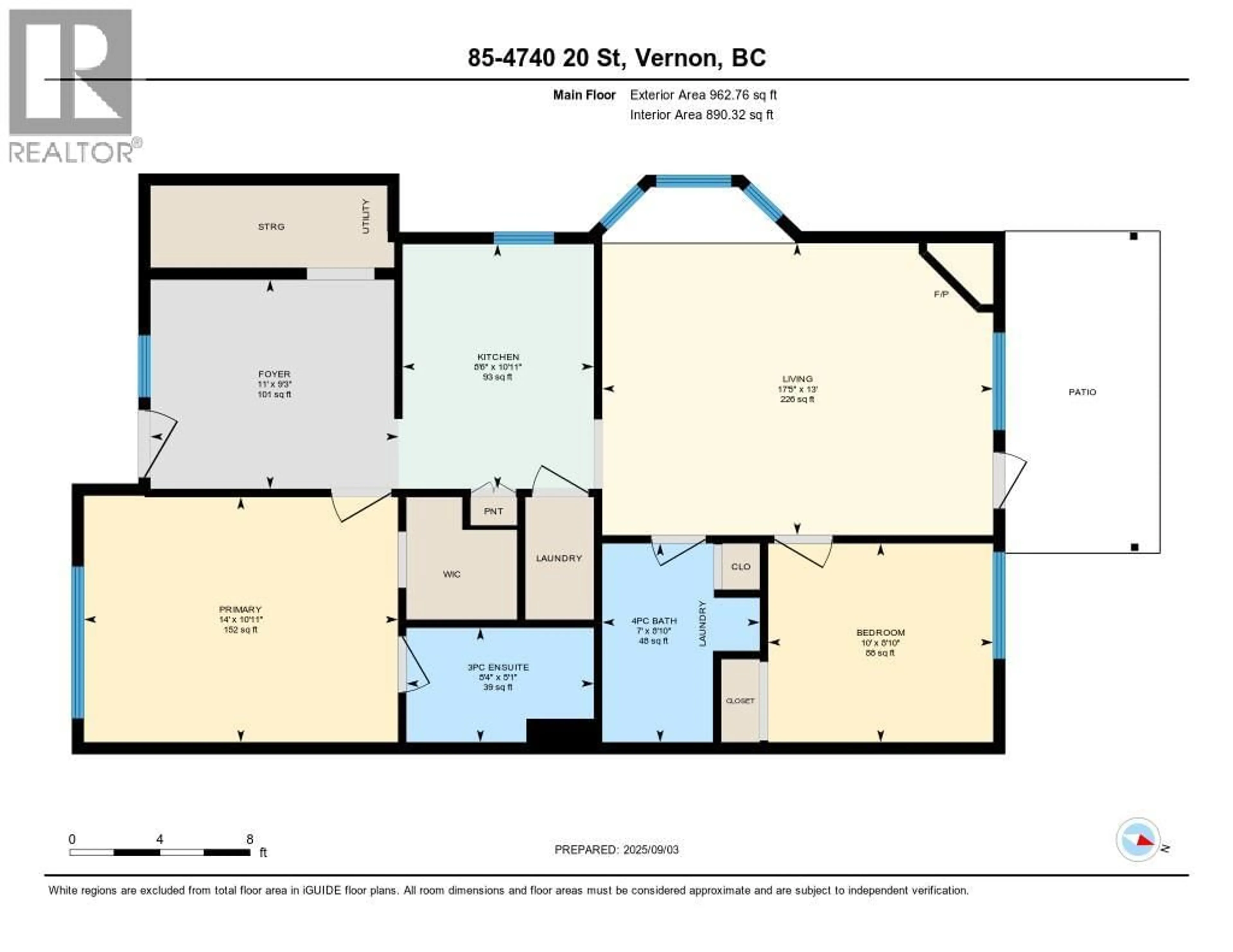 Floor plan for 85 - 4740 20 STREET, Vernon British Columbia V1T9N7