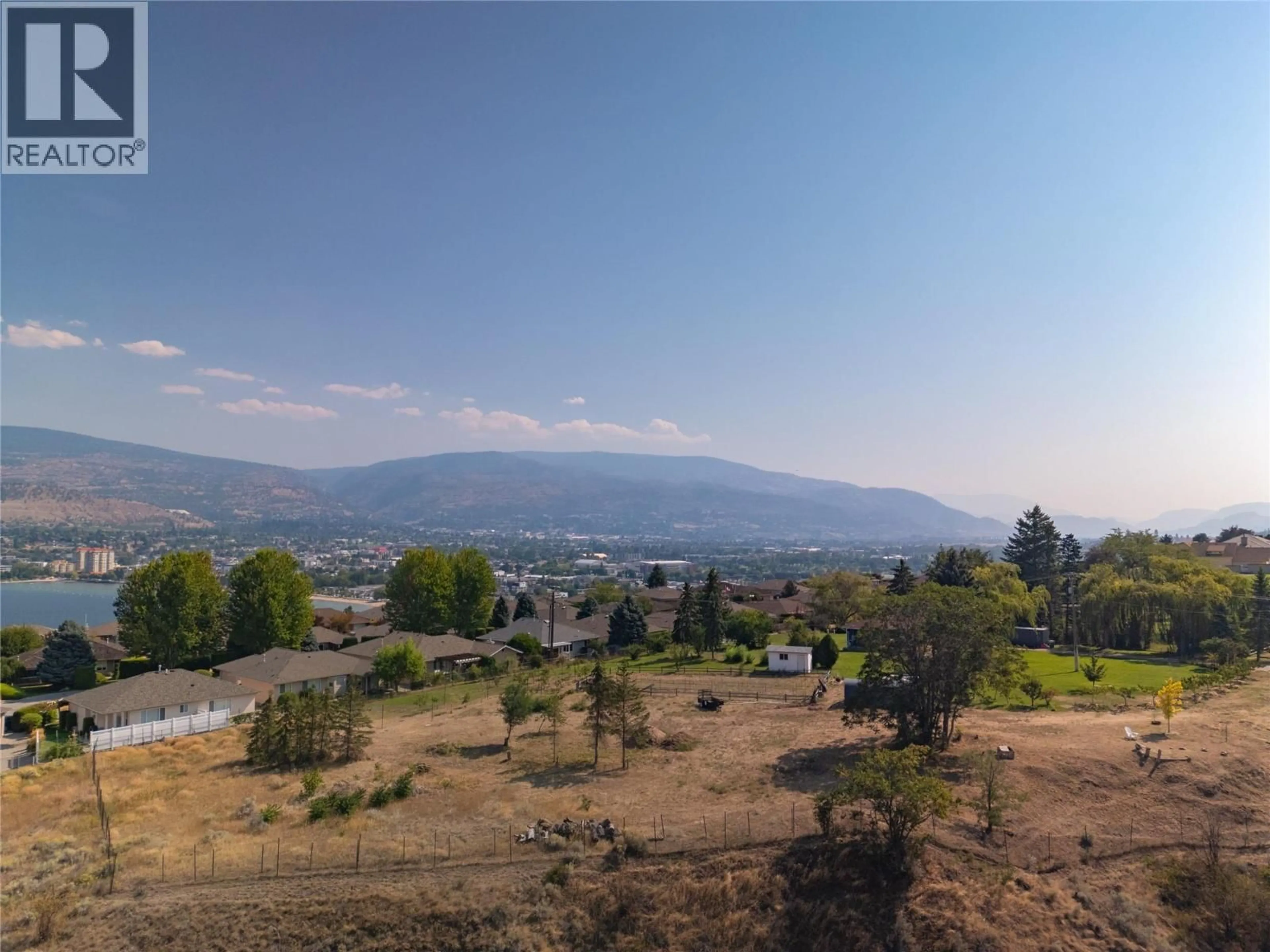 A pic from outside/outdoor area/front of a property/back of a property/a pic from drone, mountain view for 2205 SPARTON DRIVE, Penticton British Columbia V2A8Z5