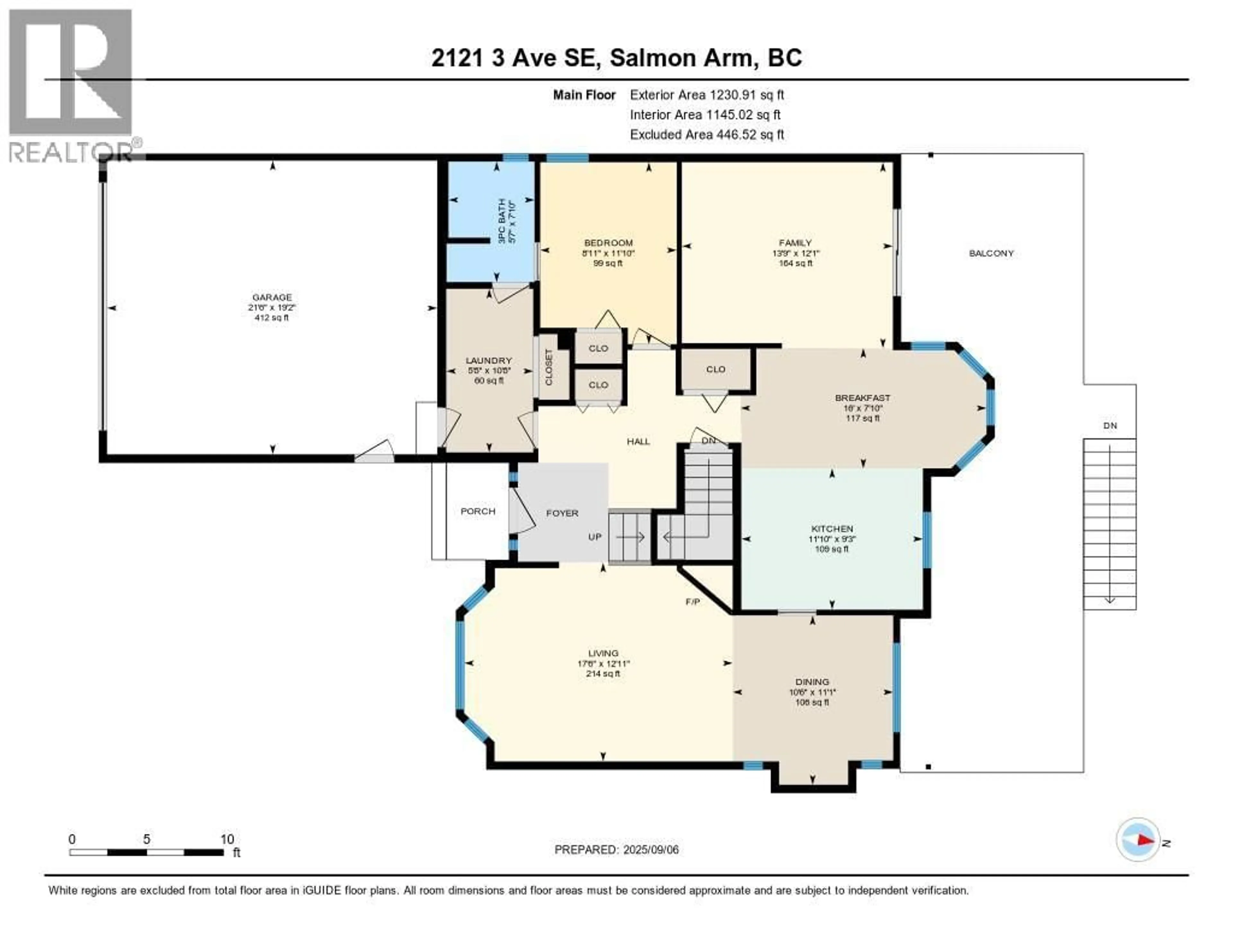 Floor plan for 2121 3 AVENUE SOUTHEAST, Salmon Arm British Columbia V1E1K1