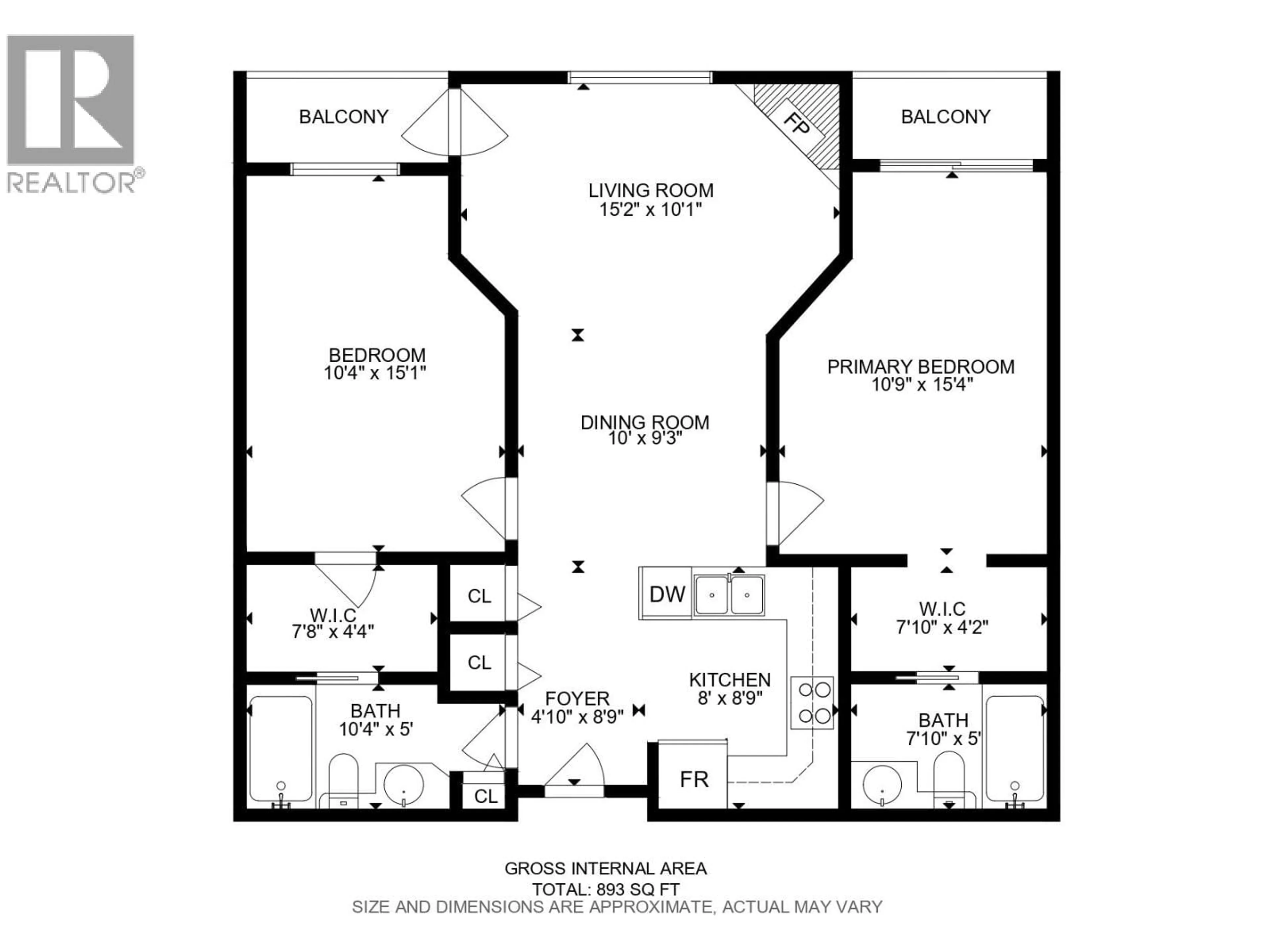 Floor plan for 203 - 554 SEYMOUR STREET, Kamloops British Columbia V2C2G9