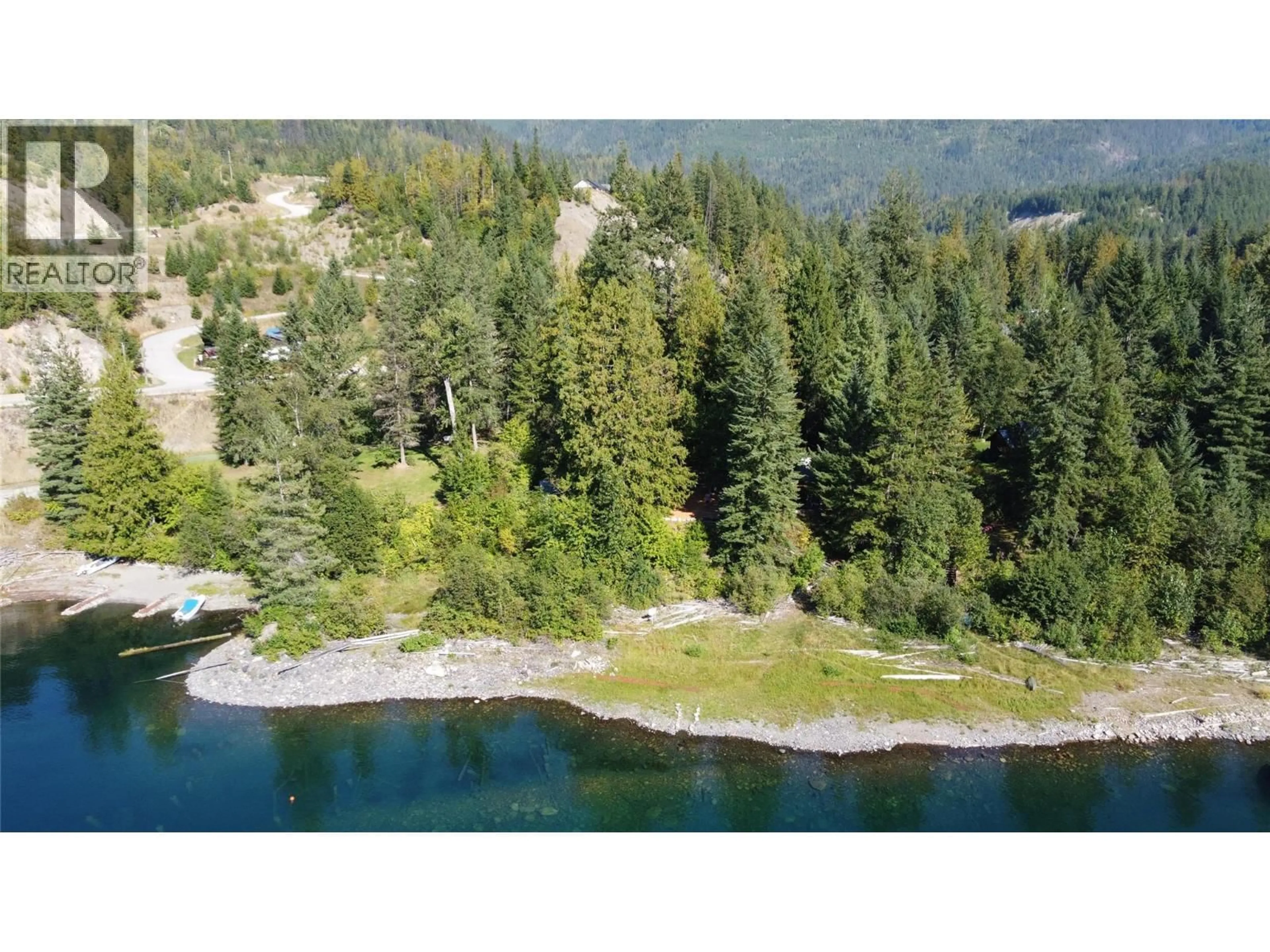 A pic from outside/outdoor area/front of a property/back of a property/a pic from drone, water/lake/river/ocean view for 523 ROSEBERY LOOP ROAD, Rosebery British Columbia V0G1S1