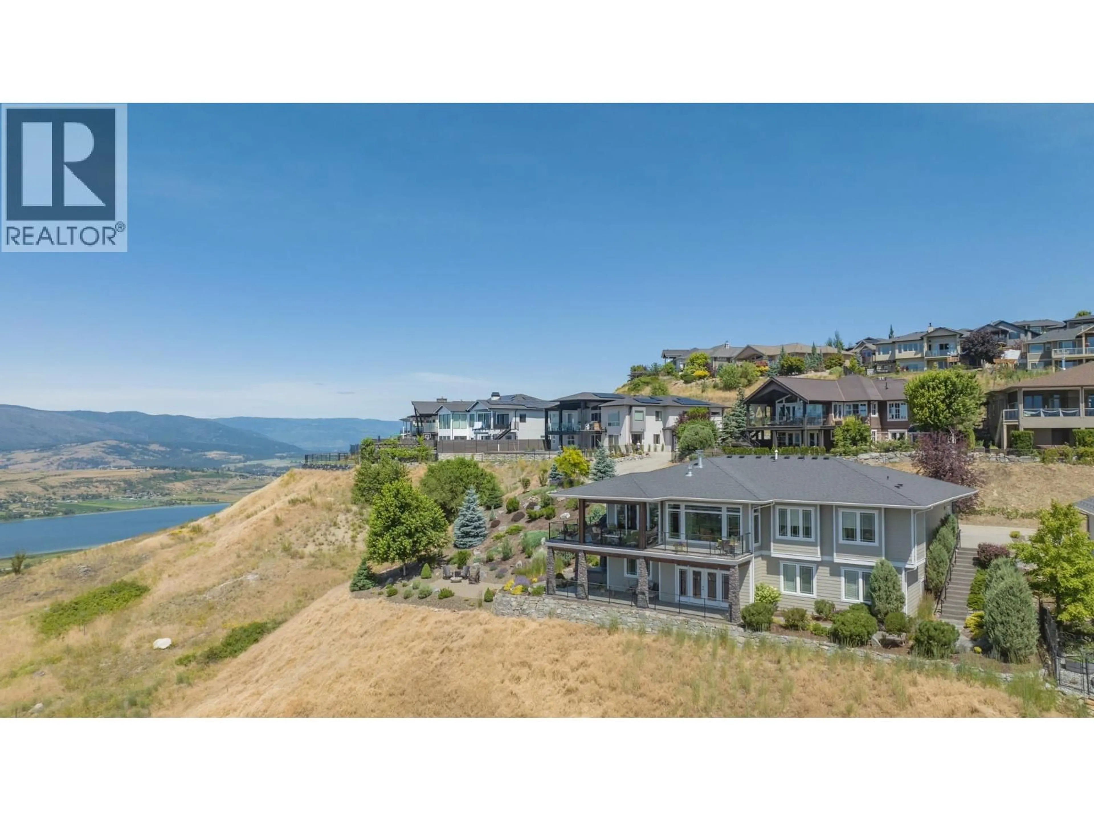A pic from outside/outdoor area/front of a property/back of a property/a pic from drone, water/lake/river/ocean view for 733 HART LANE, Vernon British Columbia V1B4B2