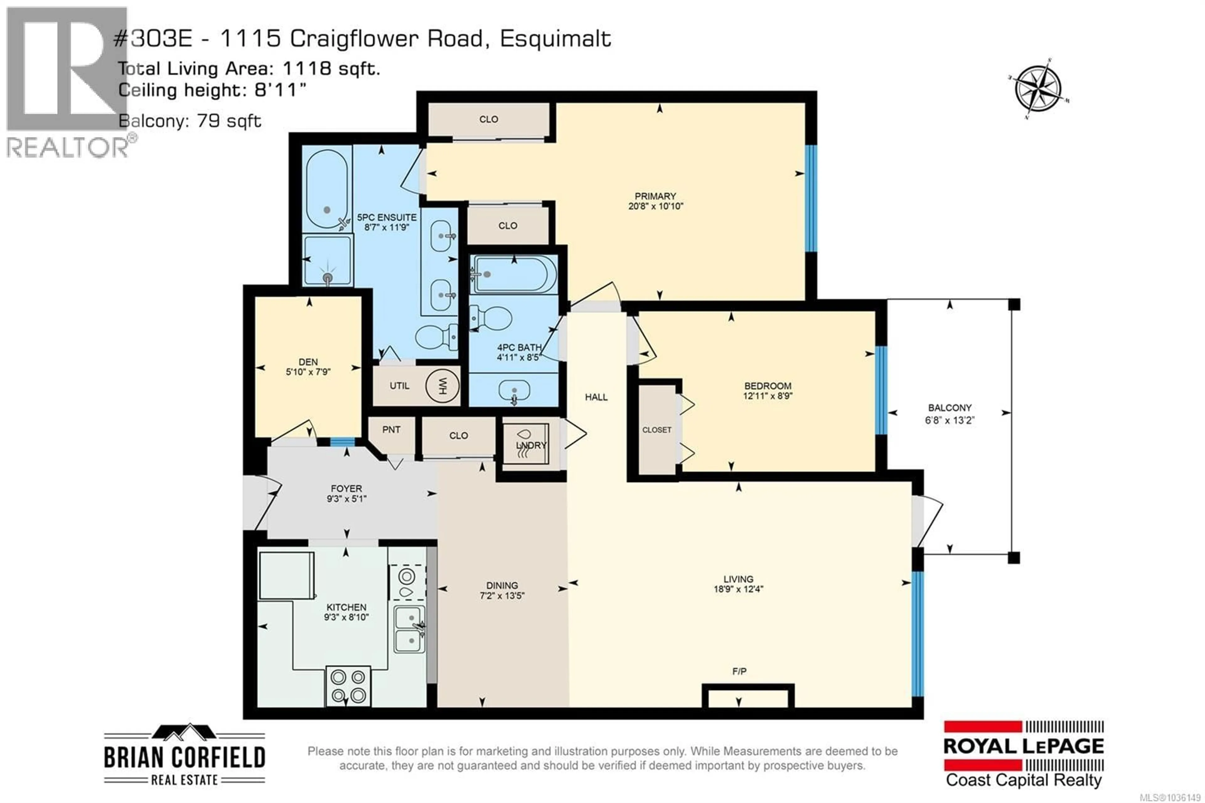 Floor plan for 303E - 1115 CRAIGFLOWER ROAD, Esquimalt British Columbia V9A7R1