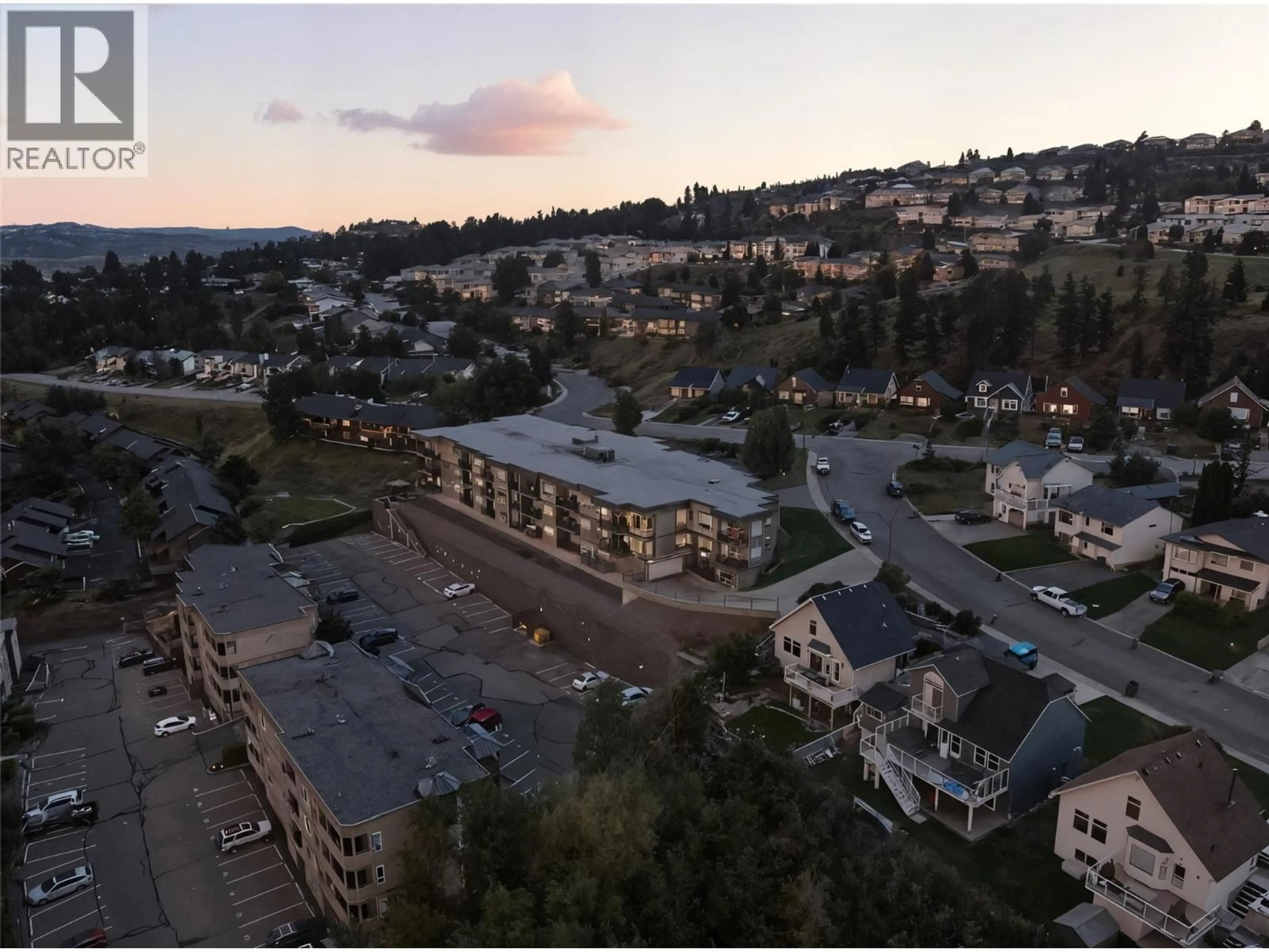 A pic from outside/outdoor area/front of a property/back of a property/a pic from drone, mountain view for 216 - 1200 HARRISON PLACE, Kamloops British Columbia V1S1M1