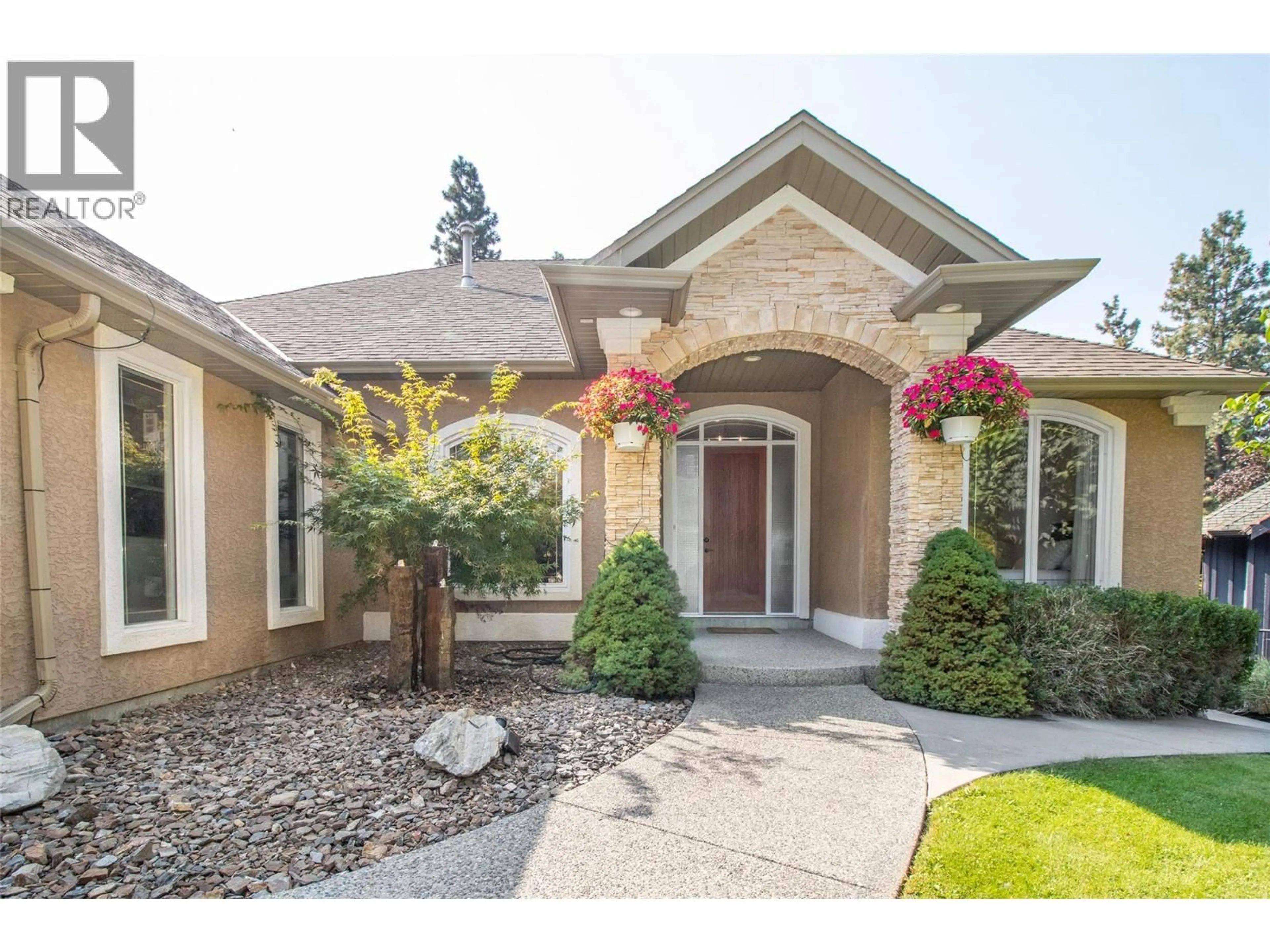 Home with brick exterior material, street for 3349 LARKSPUR COURT, Kelowna British Columbia V1W4S7