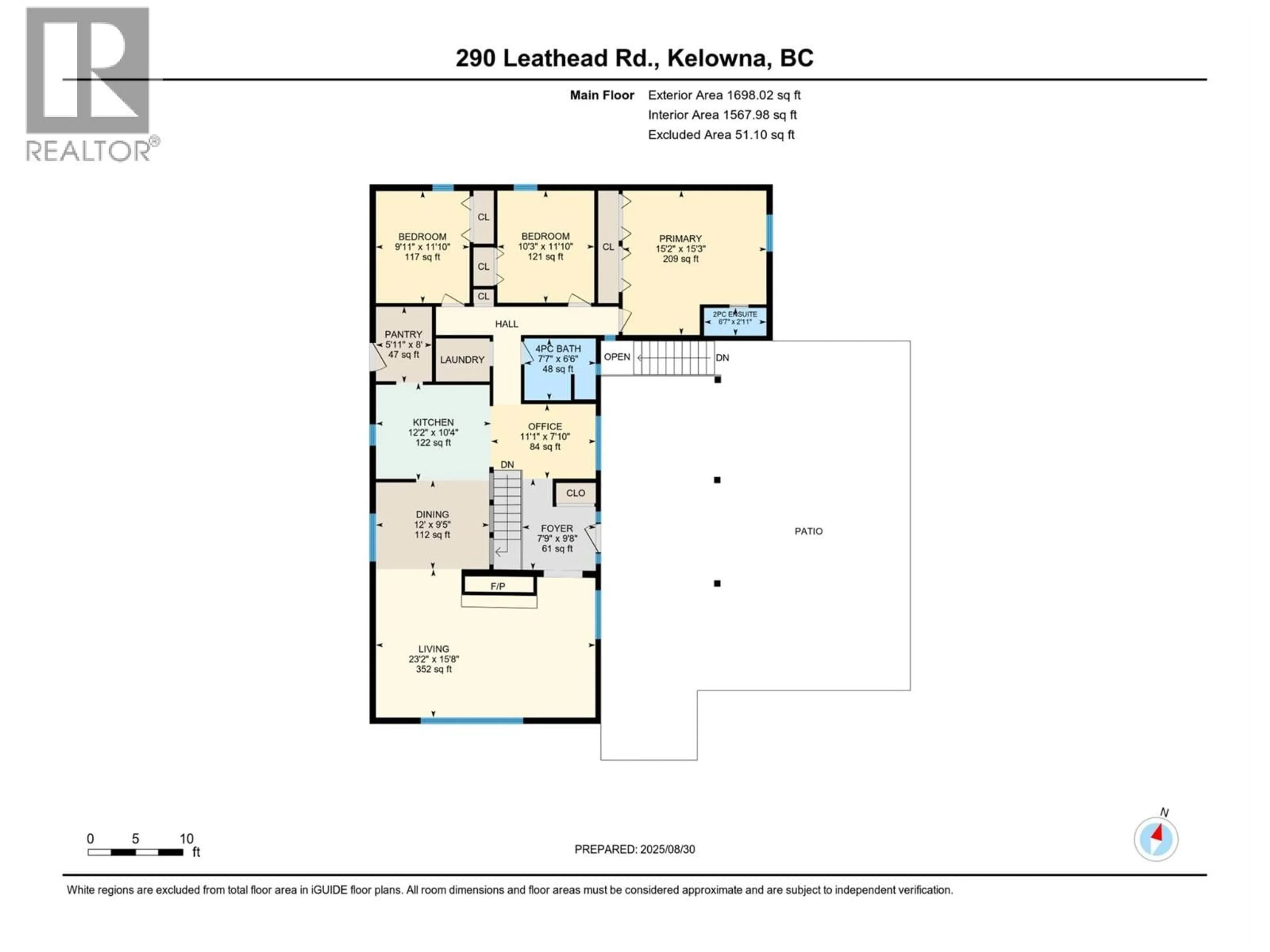 Floor plan for 290 LEATHEAD ROAD, Kelowna British Columbia V1X2H8