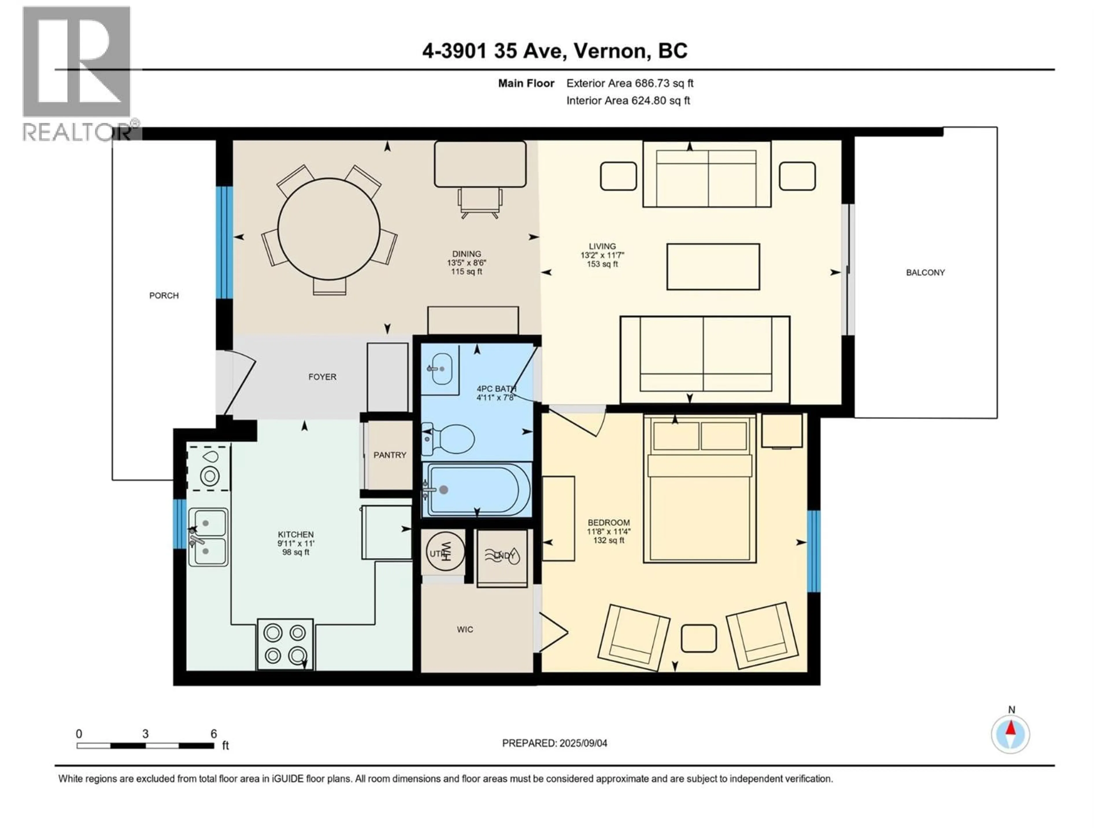 Floor plan for 4 - 3901 35 AVENUE, Vernon British Columbia V1T2V1
