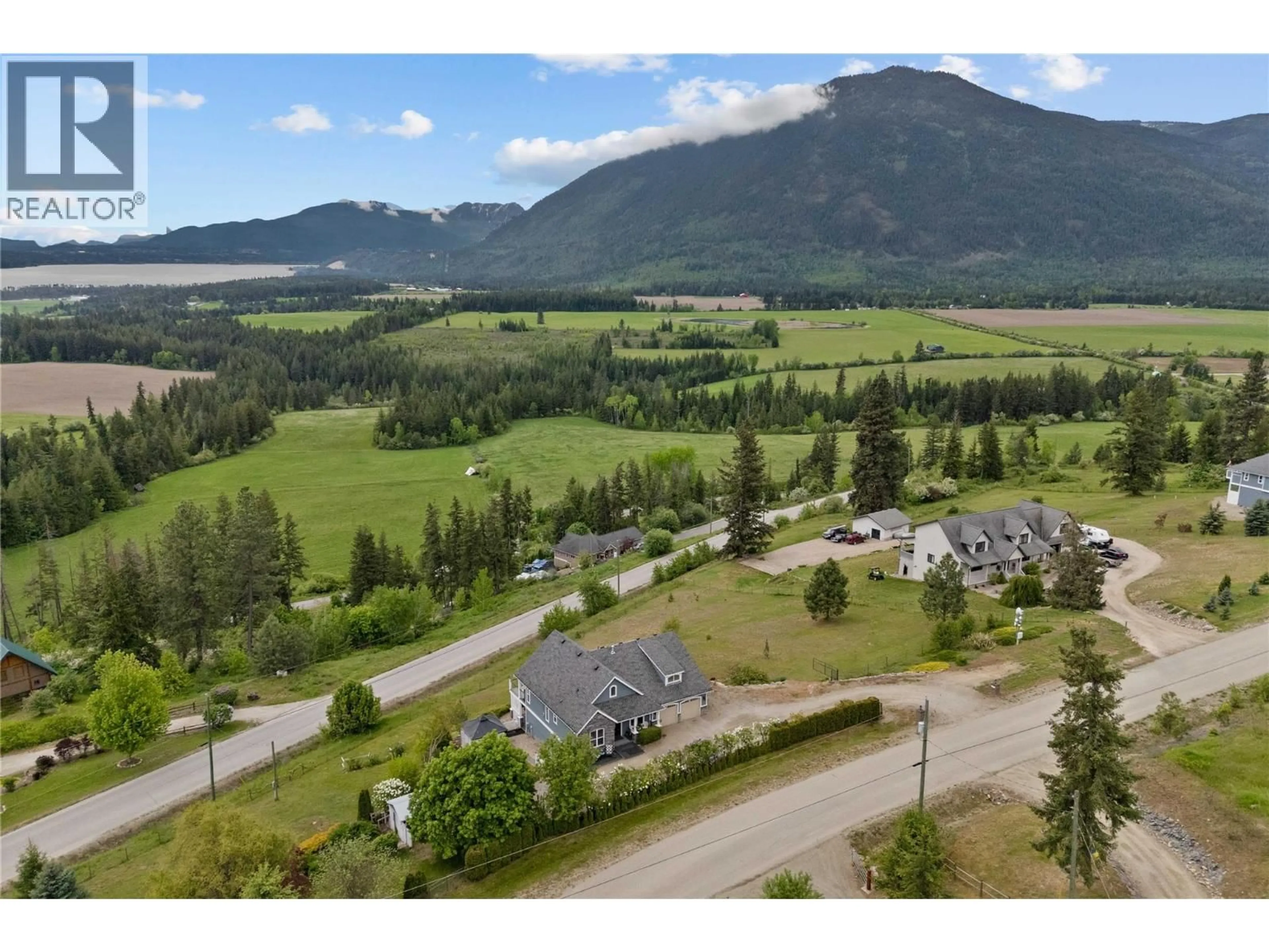 A pic from outside/outdoor area/front of a property/back of a property/a pic from drone, mountain view for 2754 SUN RIDGE PLACE, Tappen British Columbia V0E2X0