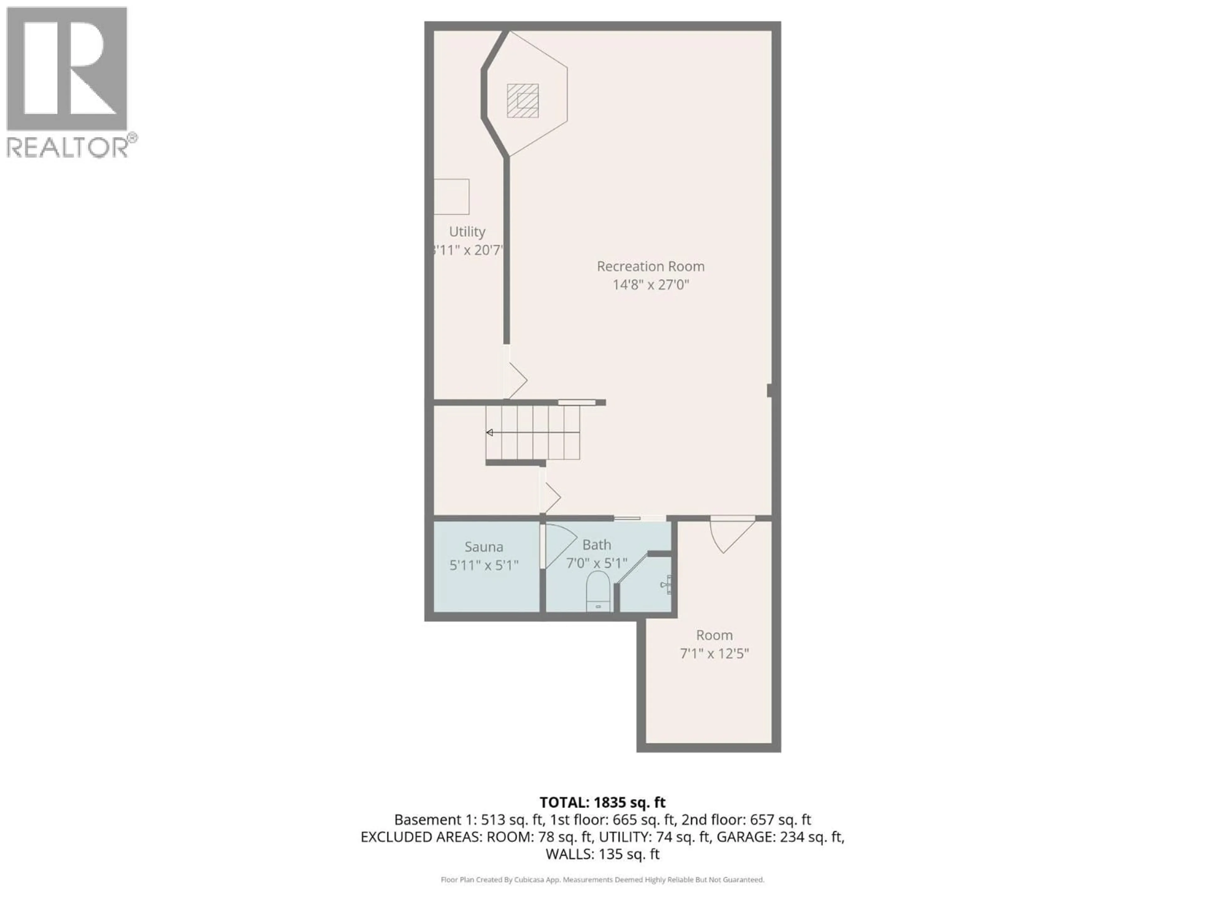 Floor plan for 515 20TH AVENUE SOUTH, Cranbrook British Columbia V1C5X7