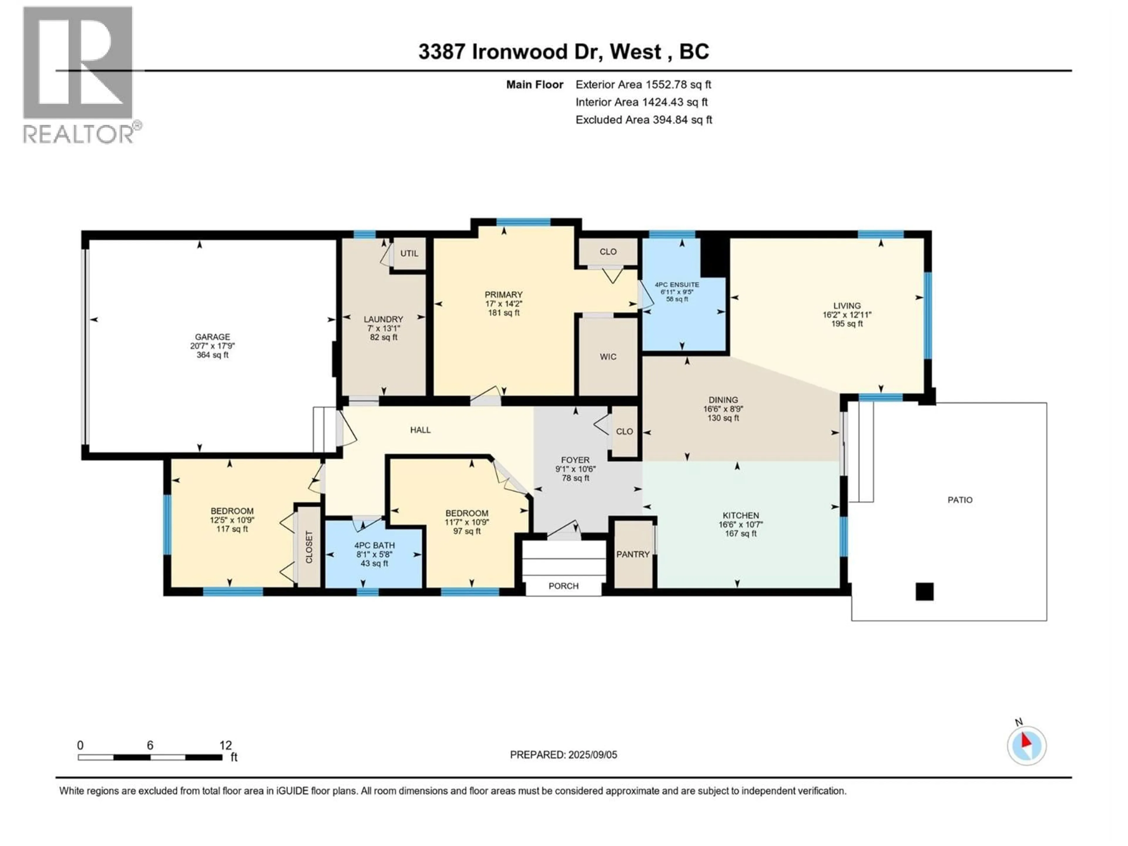 Floor plan for 3387 IRONWOOD DRIVE, Westbank British Columbia V4T0A9