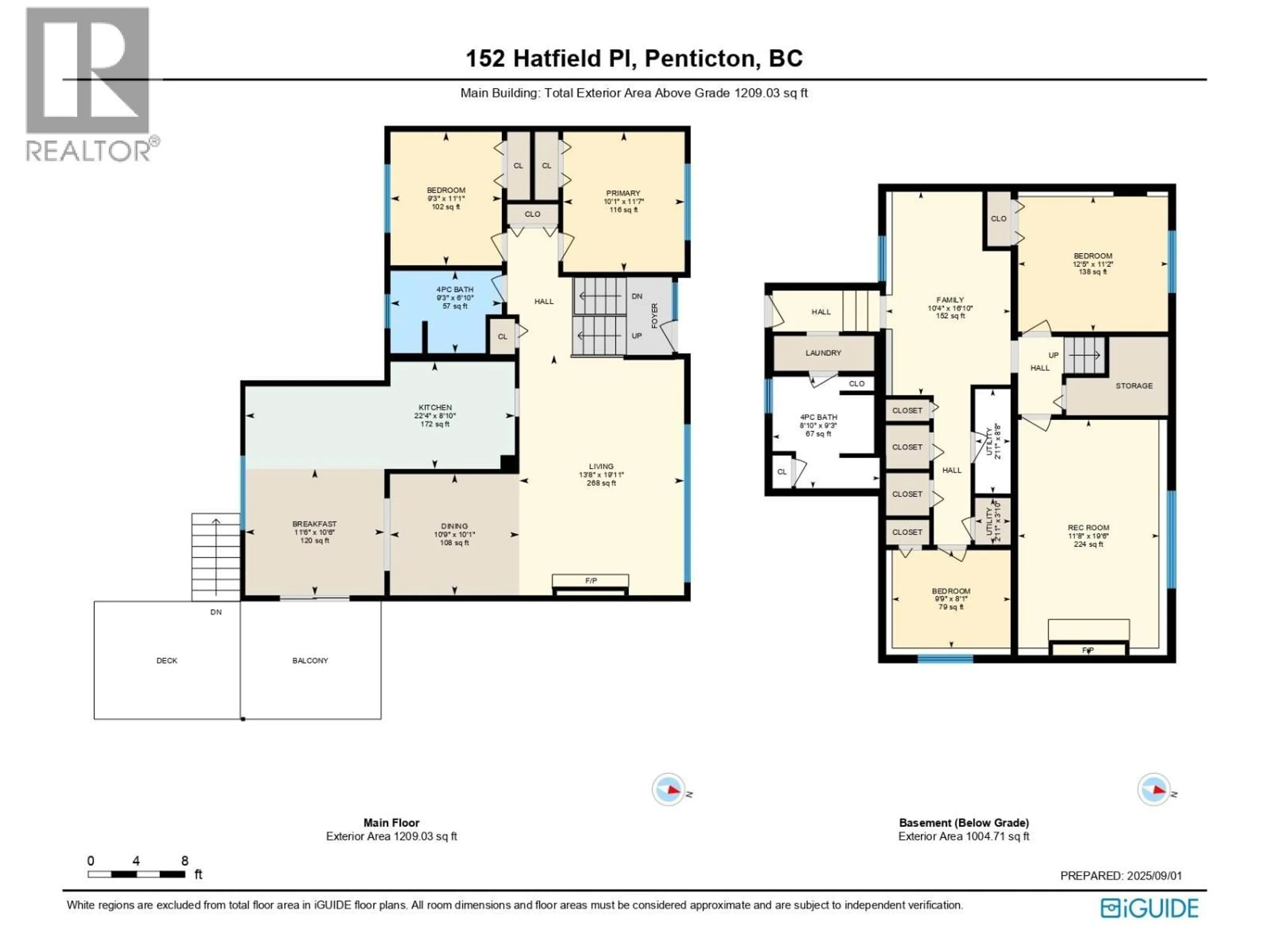 Floor plan for 152 HATFIELD PLACE PLACE, Penticton British Columbia V2A6M1