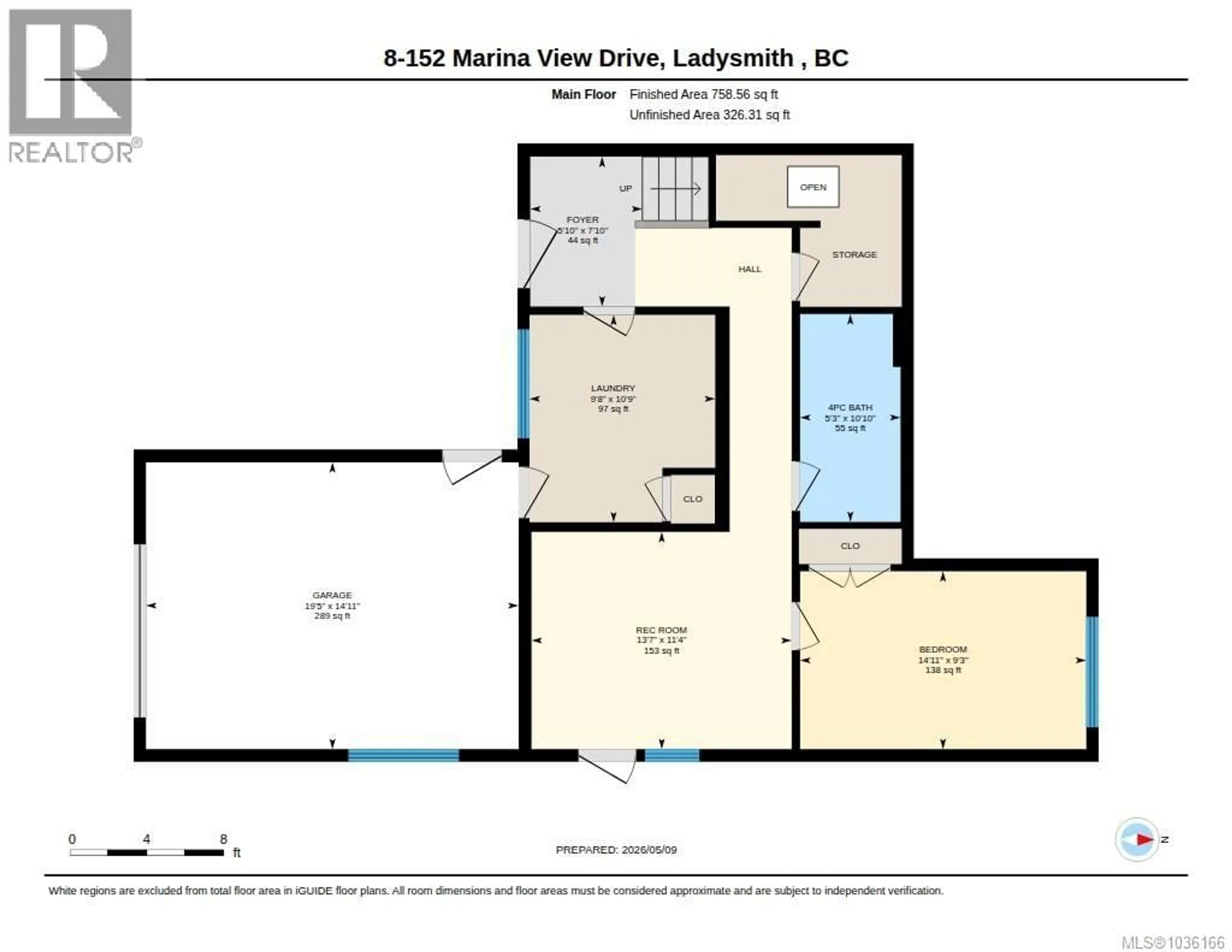 Floor plan for 8 - 152 MARINA VIEW DRIVE, Ladysmith British Columbia V9G1K4