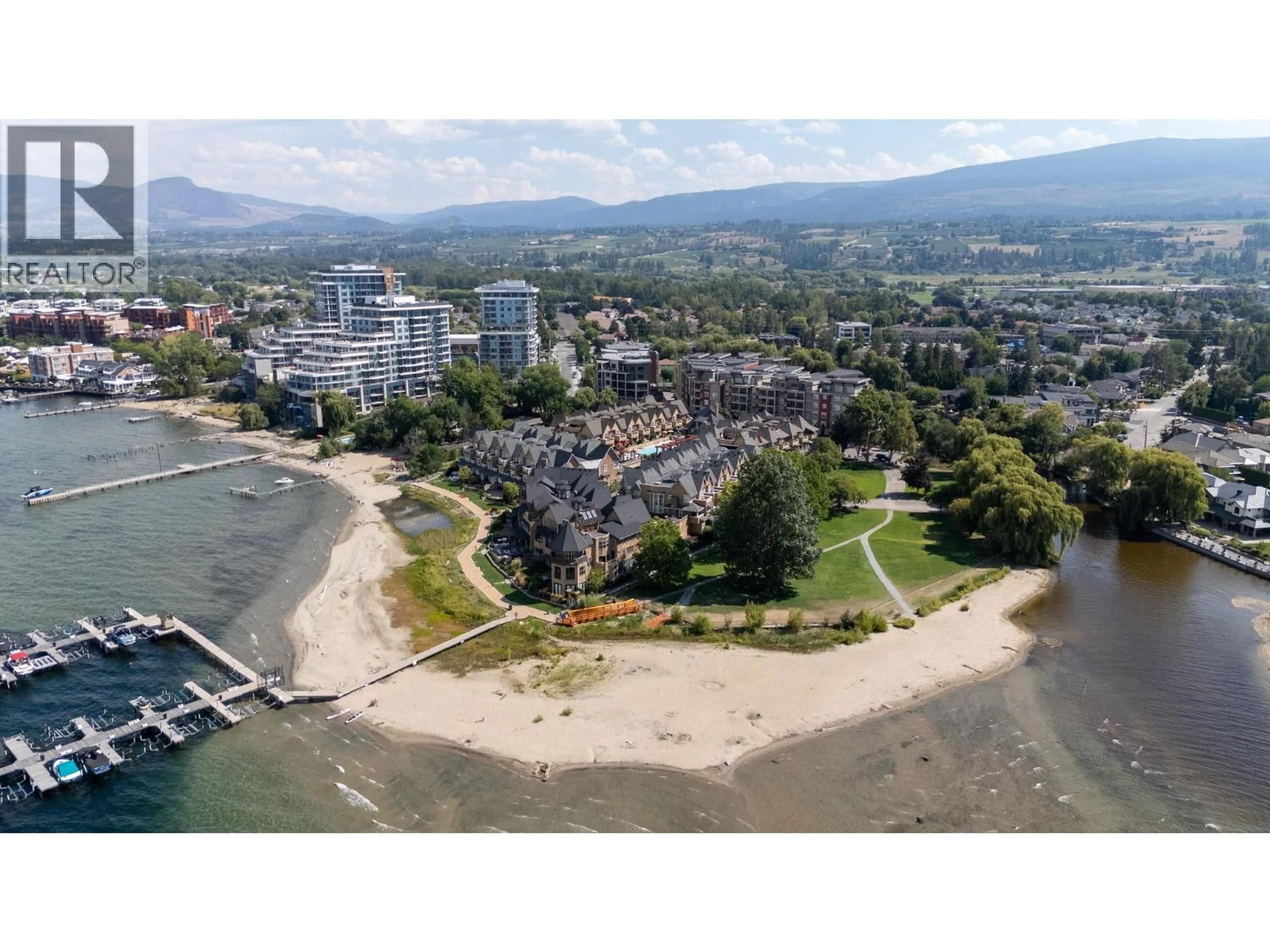 A pic from outside/outdoor area/front of a property/back of a property/a pic from drone, water/lake/river/ocean view for 121 - 3880 TRUSWELL ROAD, Kelowna British Columbia V1W5A2