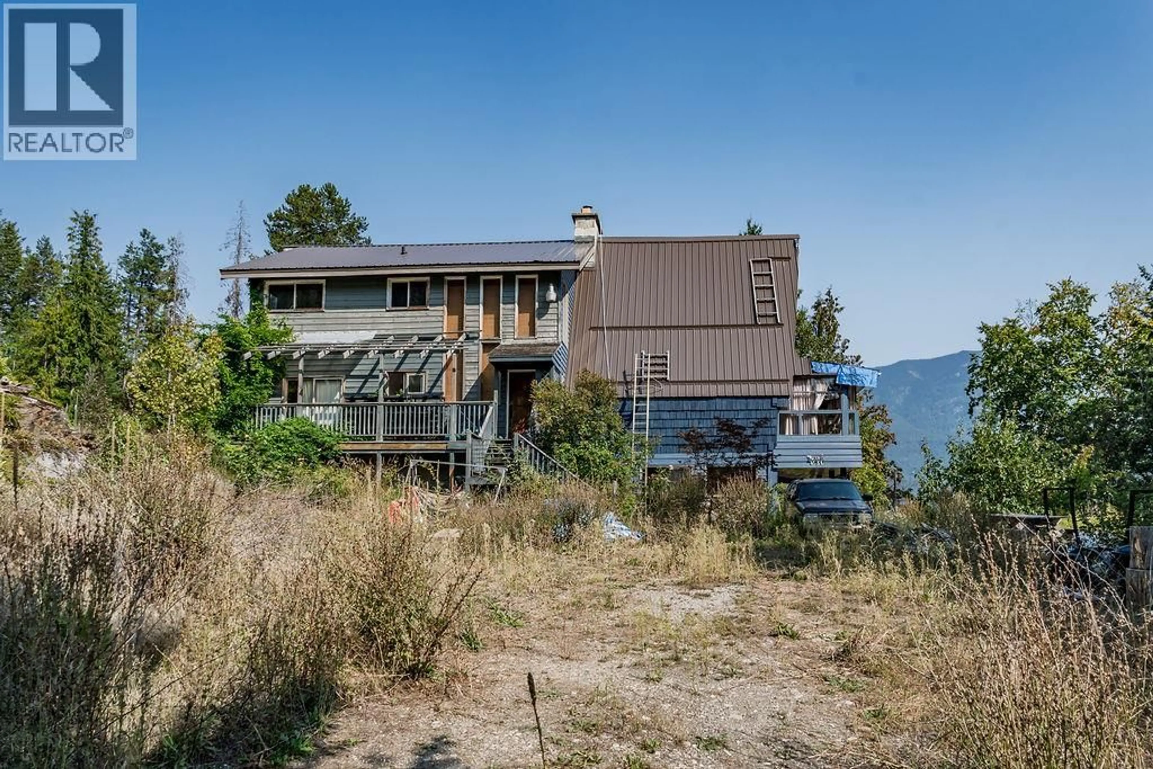 A pic from outside/outdoor area/front of a property/back of a property/a pic from drone, mountain view for 4259 WOODBURY VILLAGE ROAD, Ainsworth British Columbia V0G1M0