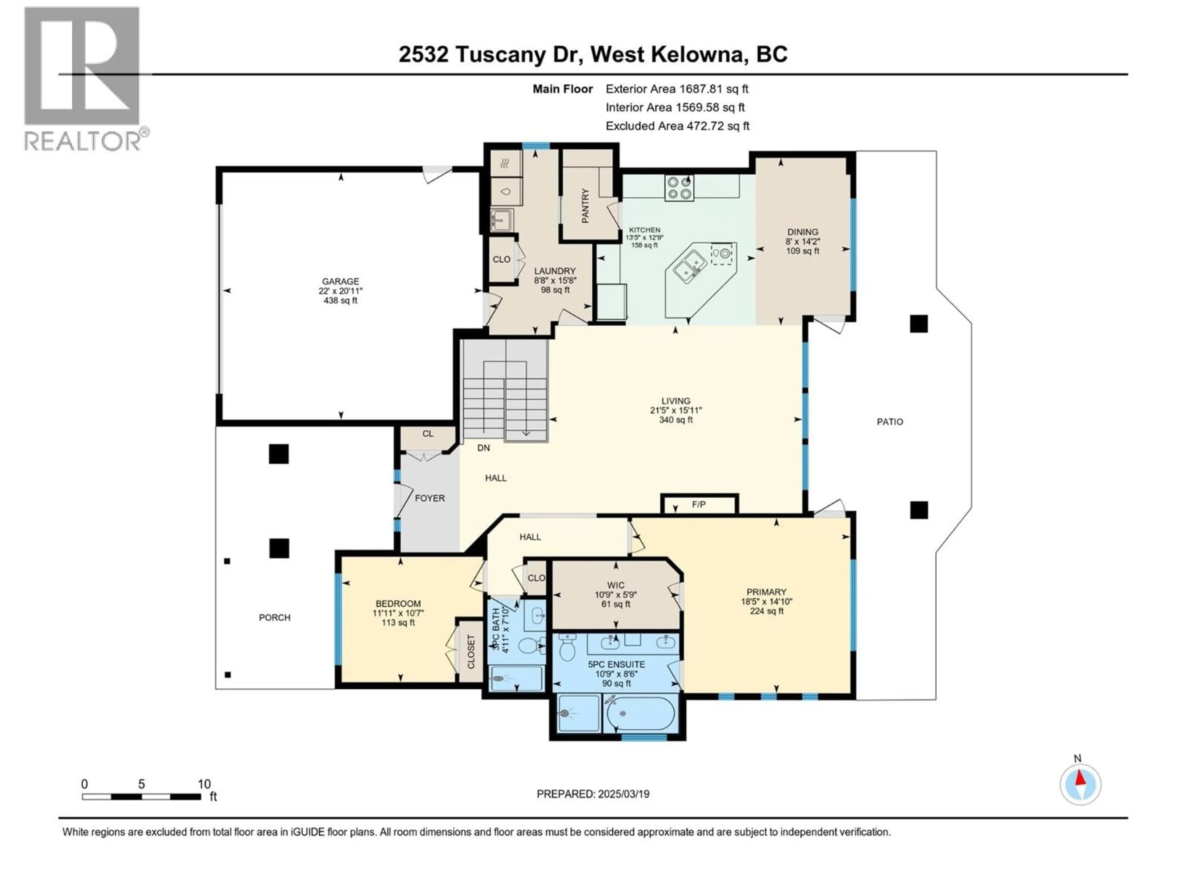 Floor plan for 2532 TUSCANY DRIVE, West Kelowna British Columbia V4T3B6