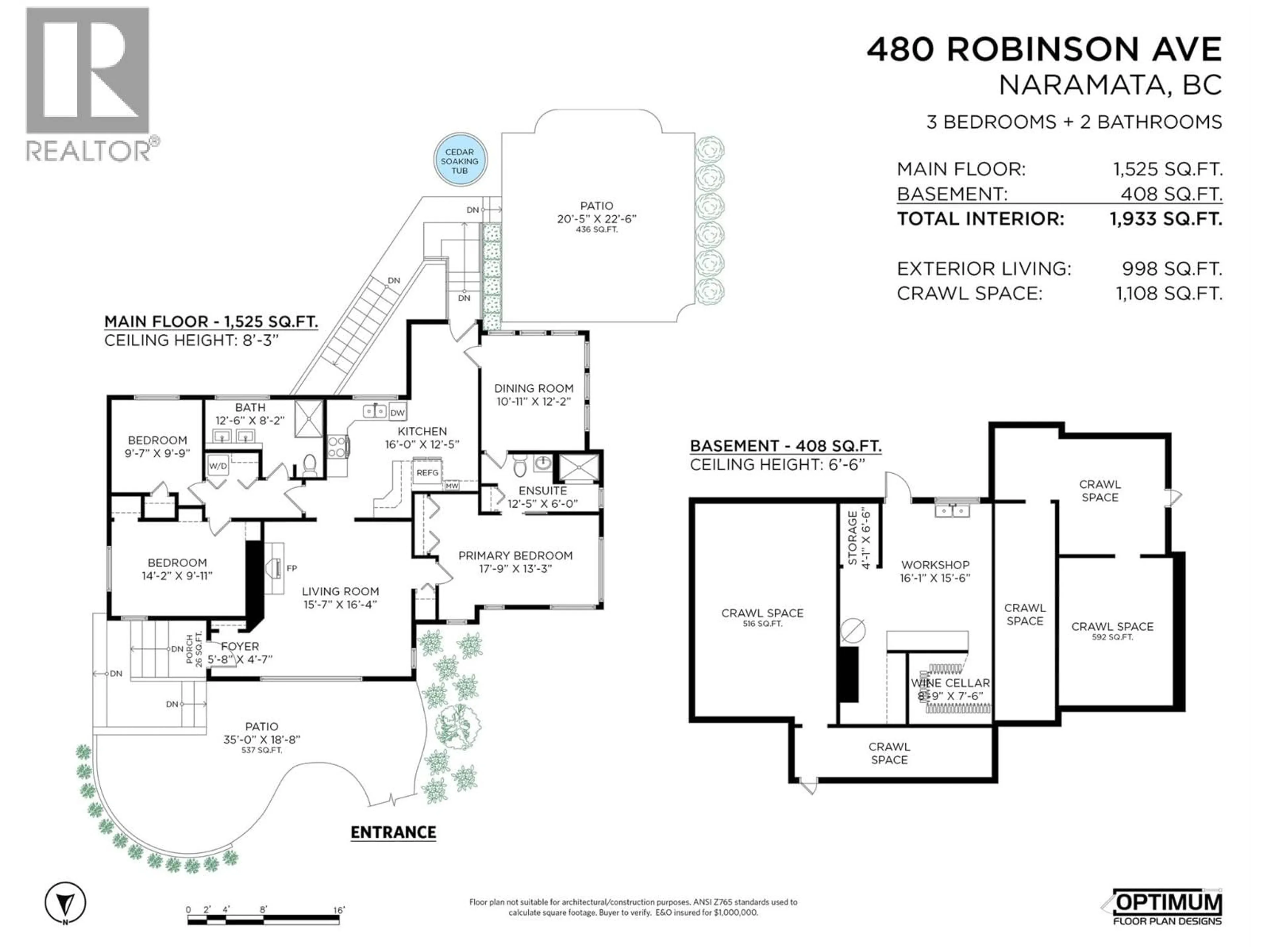 Floor plan for 480 ROBINSON AVENUE, Naramata British Columbia V0H1N0