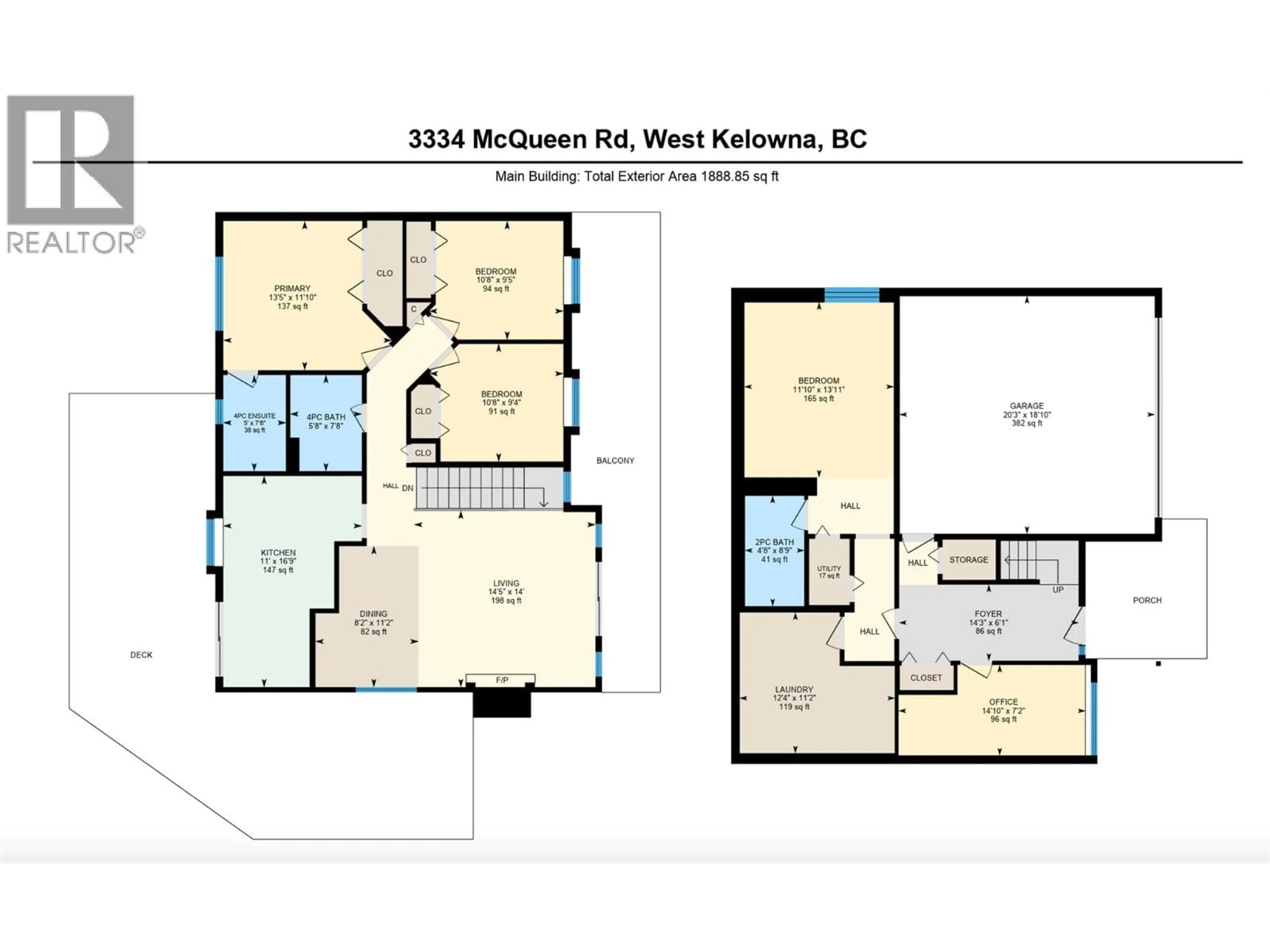 Floor plan for 3334 MCQUEEN ROAD, West Kelowna British Columbia V4T1B7
