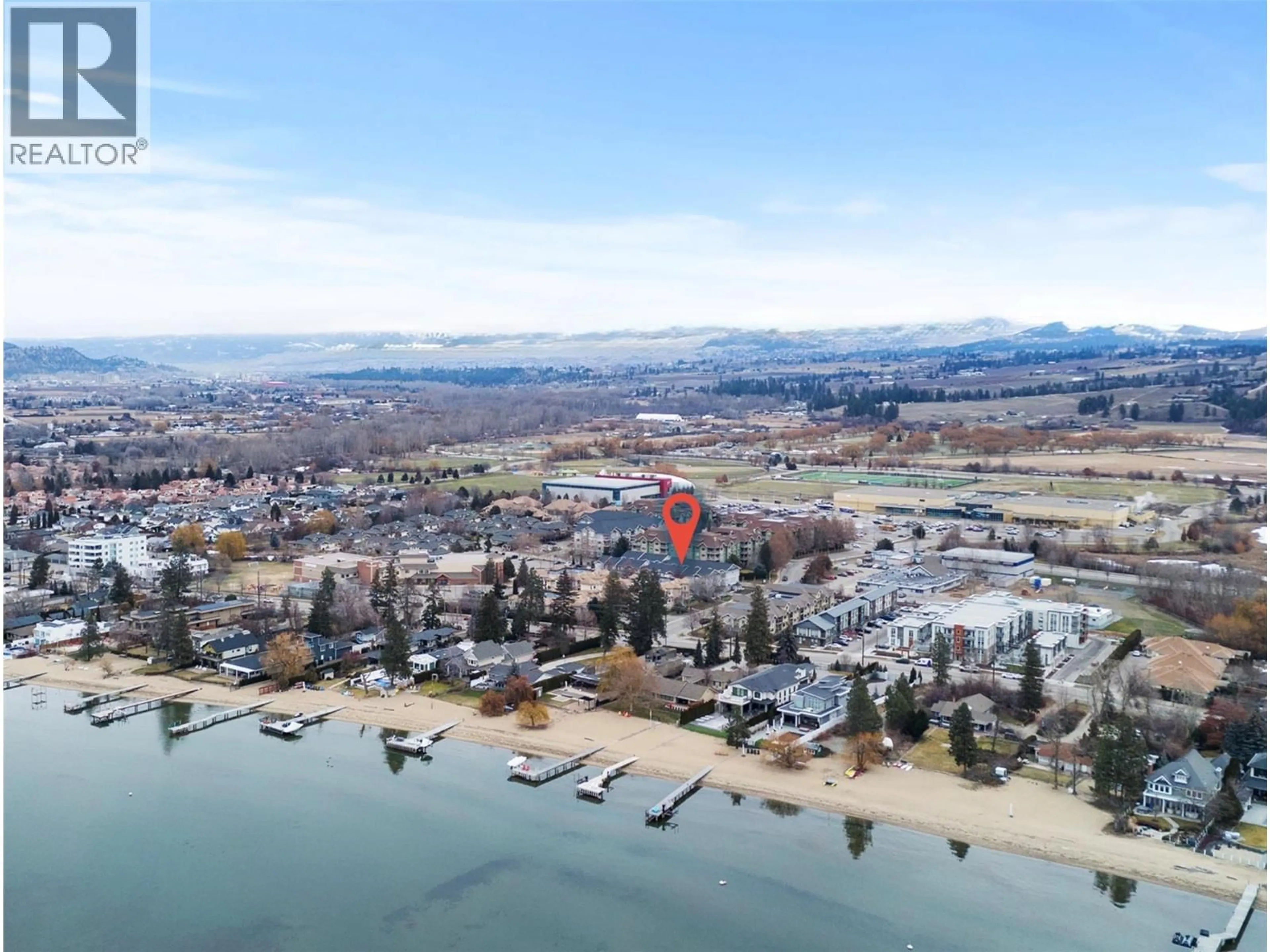 A pic from outside/outdoor area/front of a property/back of a property/a pic from drone, water/lake/river/ocean view for 8 - 644 LEQUIME ROAD, Kelowna British Columbia V1W1A4